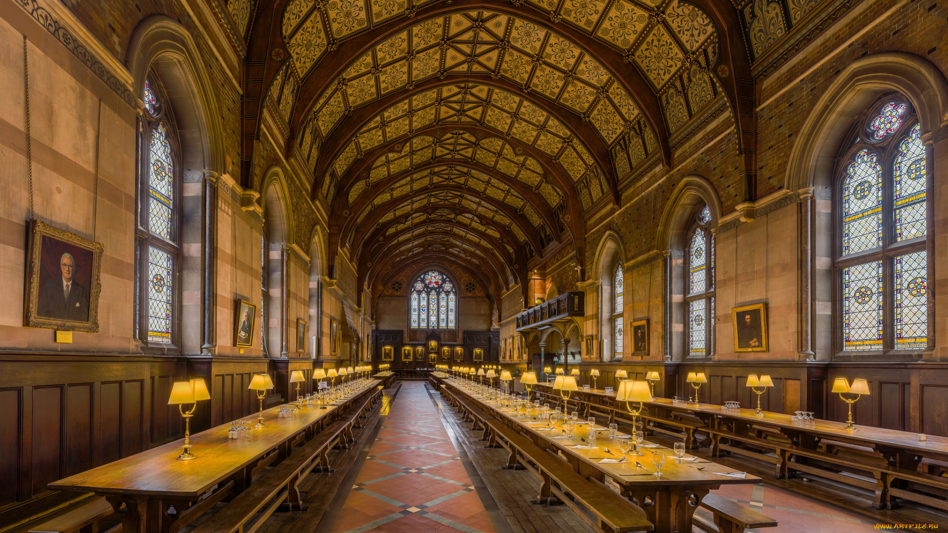 keble, college, dining, hall, , oxford, интерьер, холлы, , лестницы, , корридоры, зал, колледж