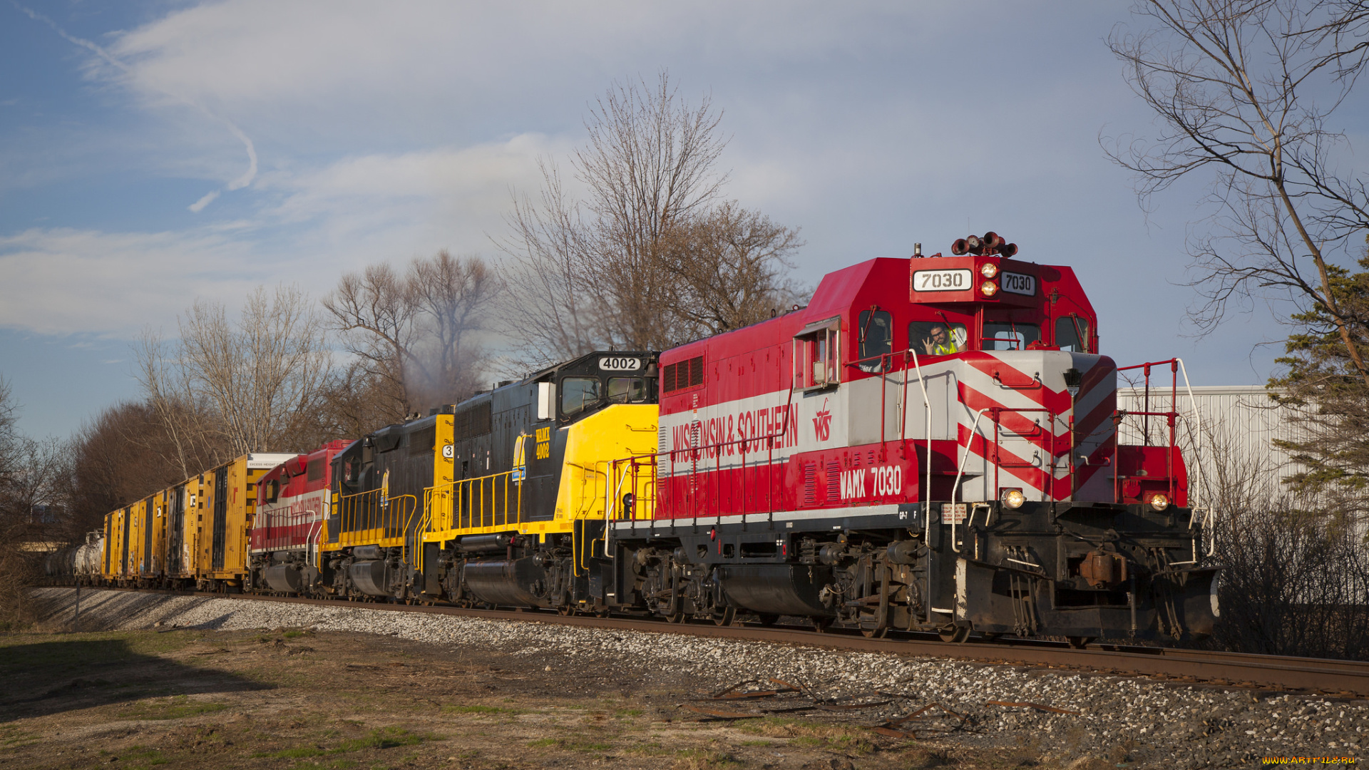 техника, поезда, железная, дорога, рельсы, локомотив, состав