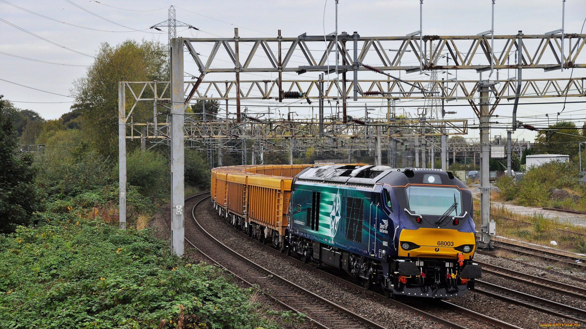 техника, поезда, железная, дорога, рельсы, локомотив, состав