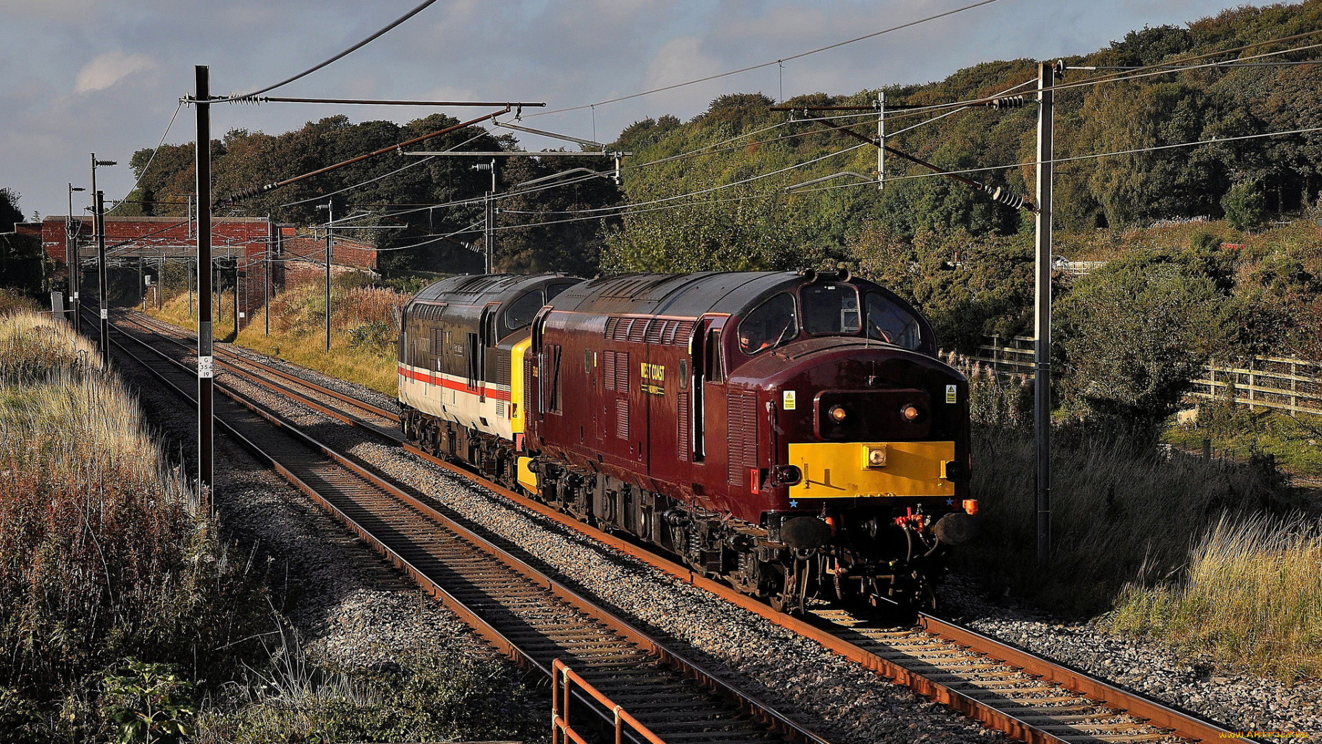 техника, поезда, железная, дорога, рельсы, локомотив, состав