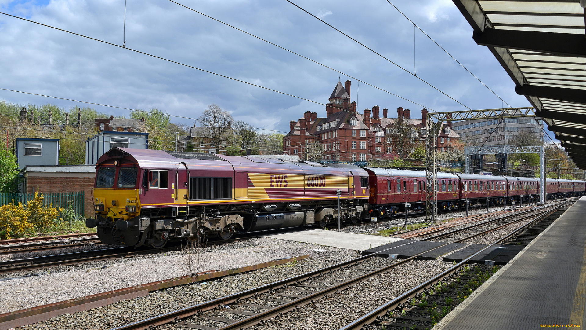 техника, поезда, железная, дорога, рельсы, локомотив, состав