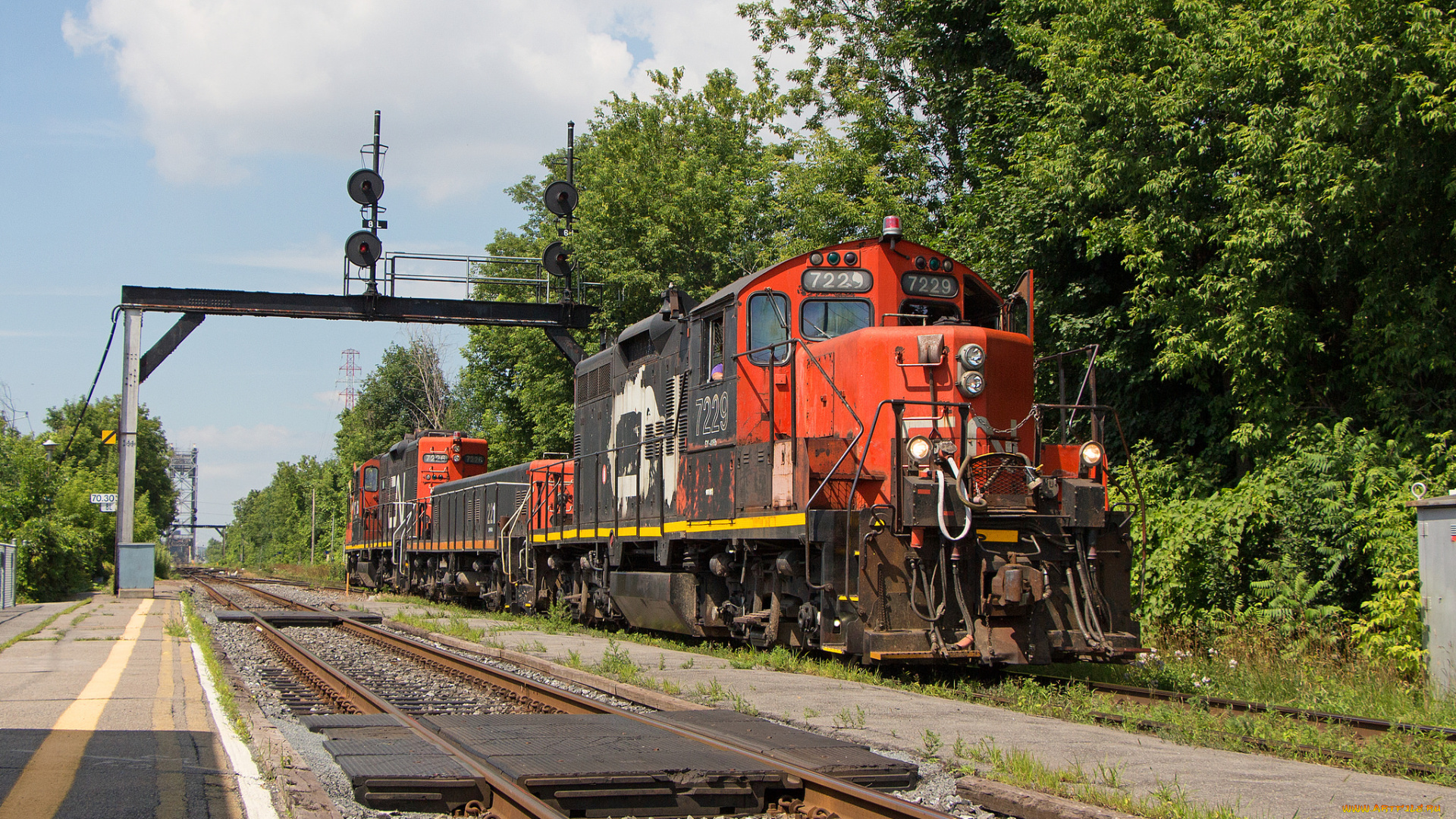 техника, поезда, железная, дорога, рельсы, локомотив, состав