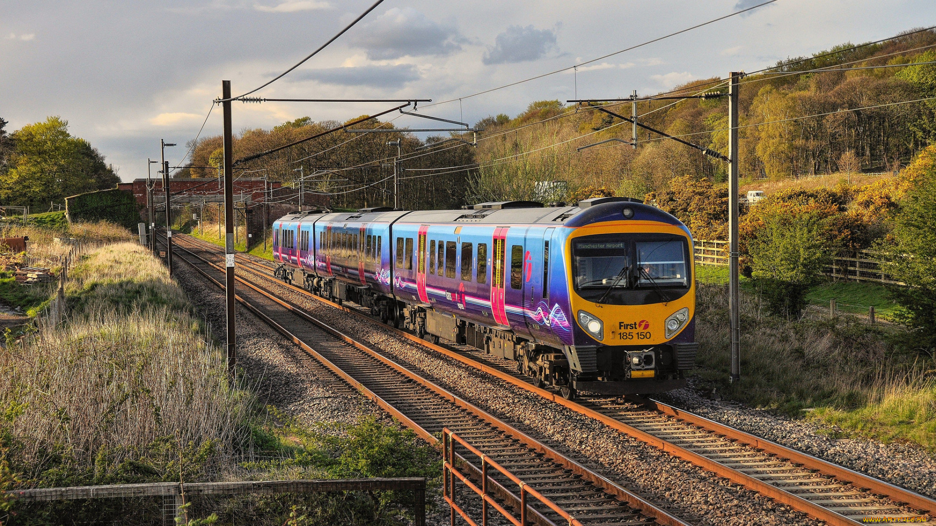 техника, поезда, железная, дорога, рельсы, локомотив, состав