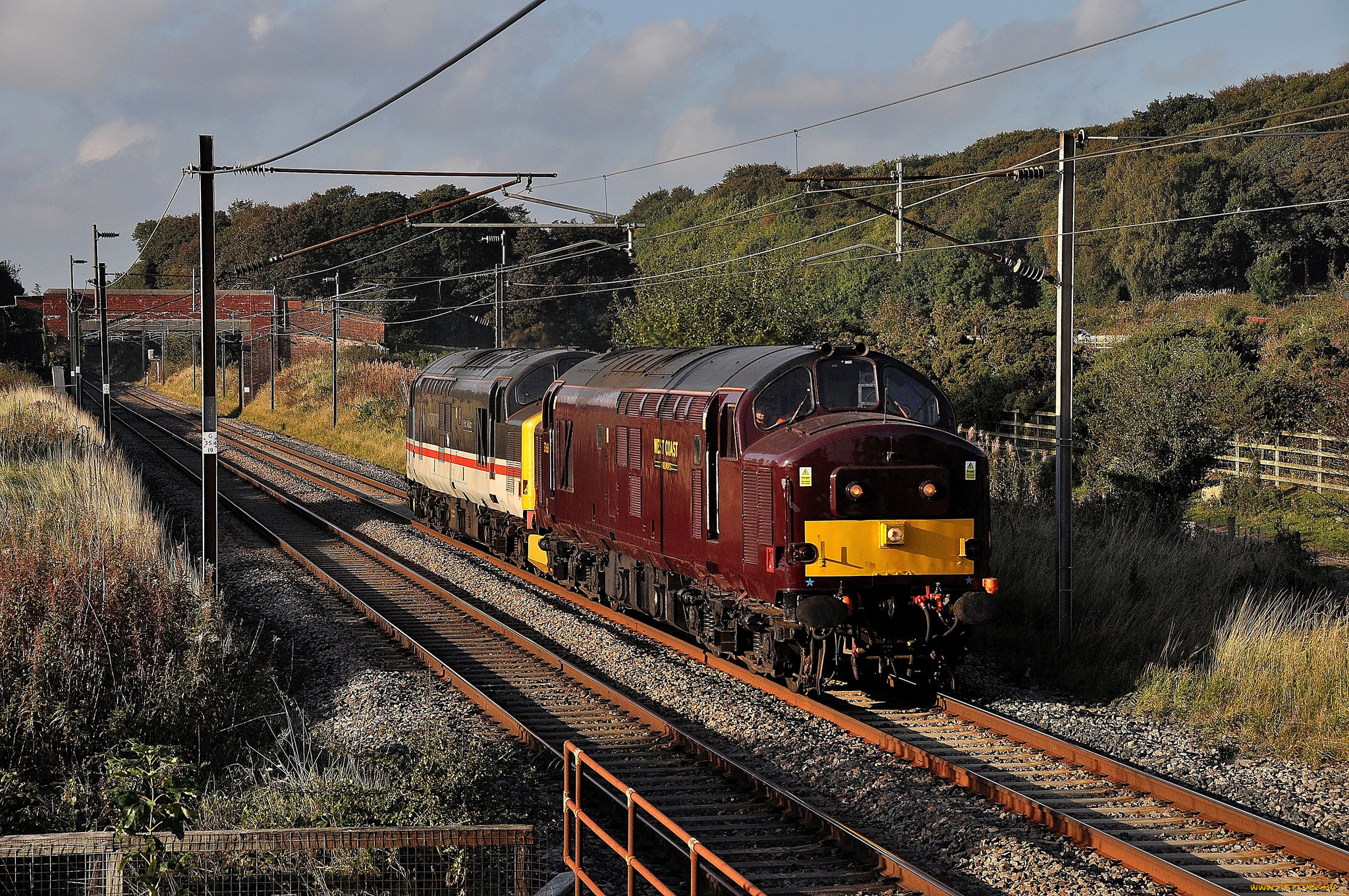 техника, поезда, железная, дорога, рельсы, локомотив, состав