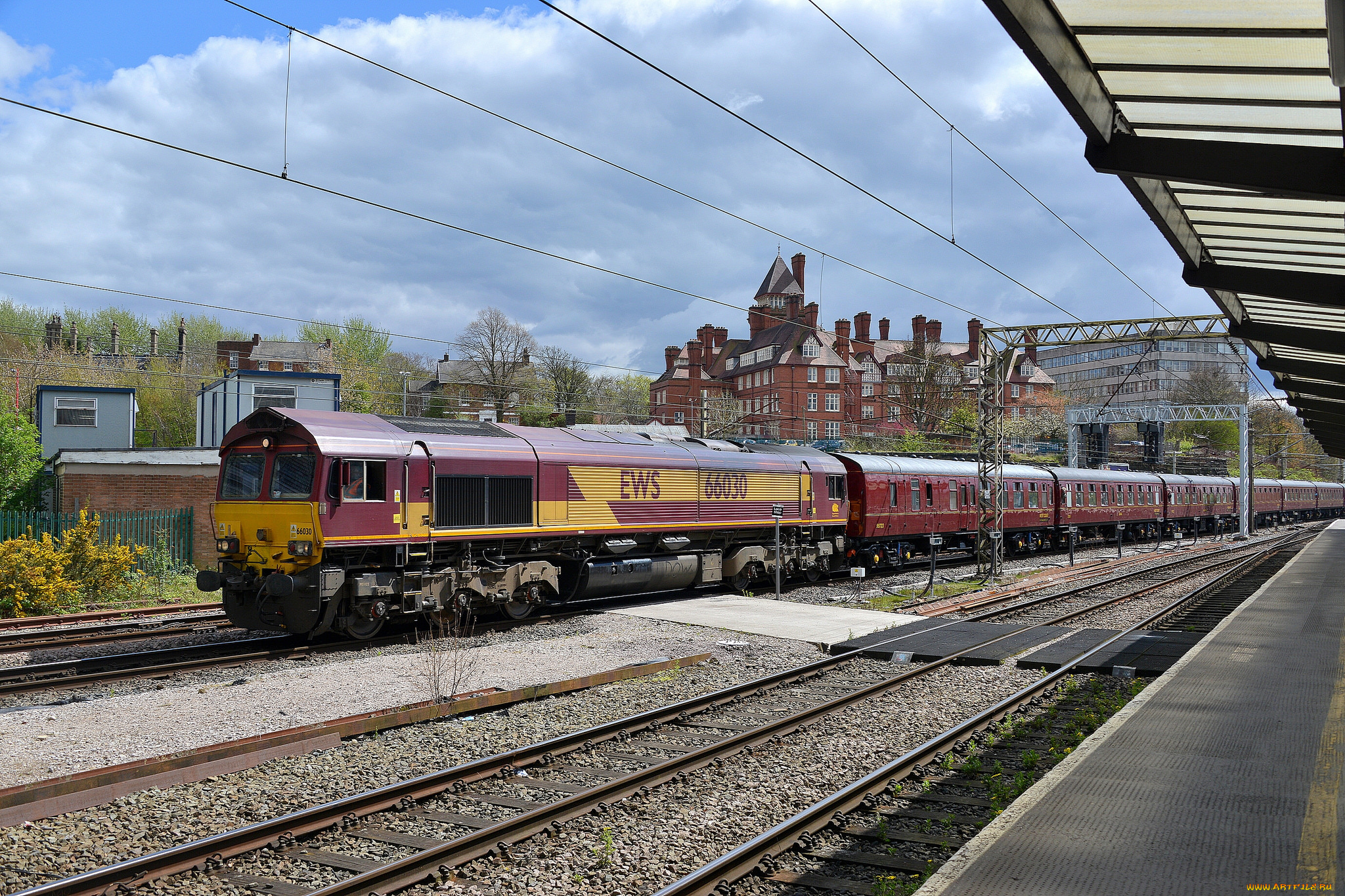 техника, поезда, железная, дорога, рельсы, локомотив, состав