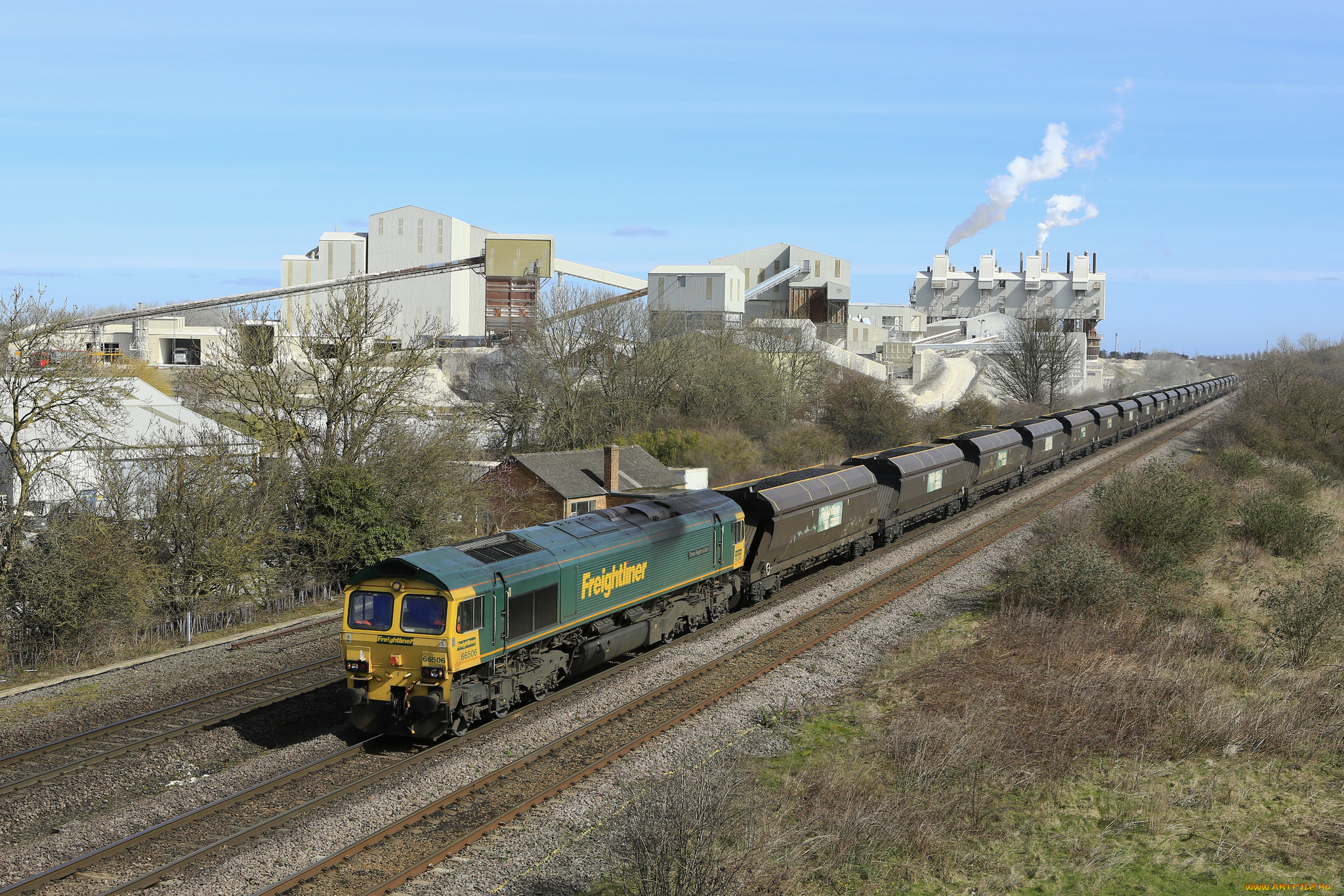 техника, поезда, железная, дорога, рельсы, локомотив, состав