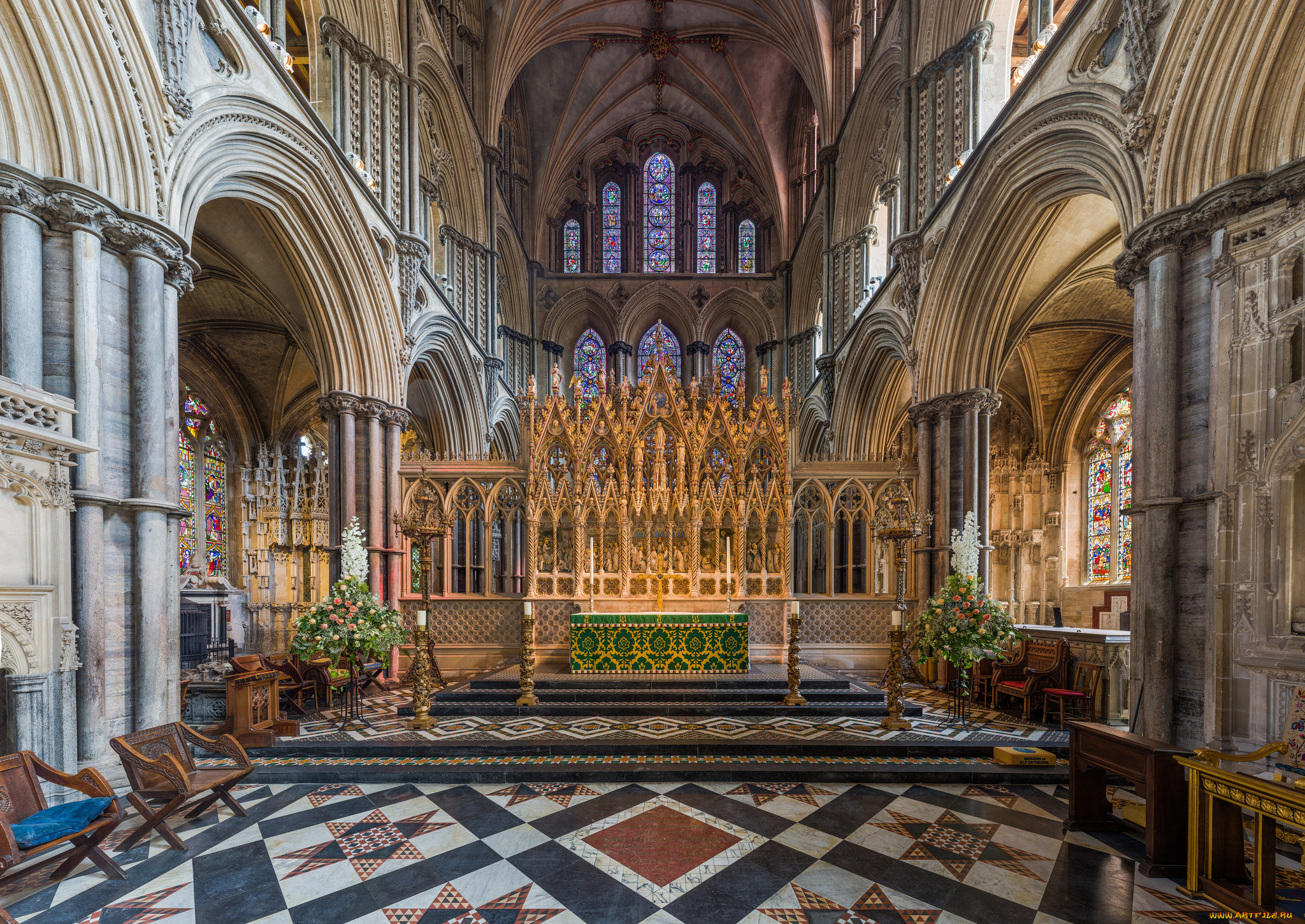 ely, cathedral, presbytery, интерьер, убранство, , роспись, храма, храм