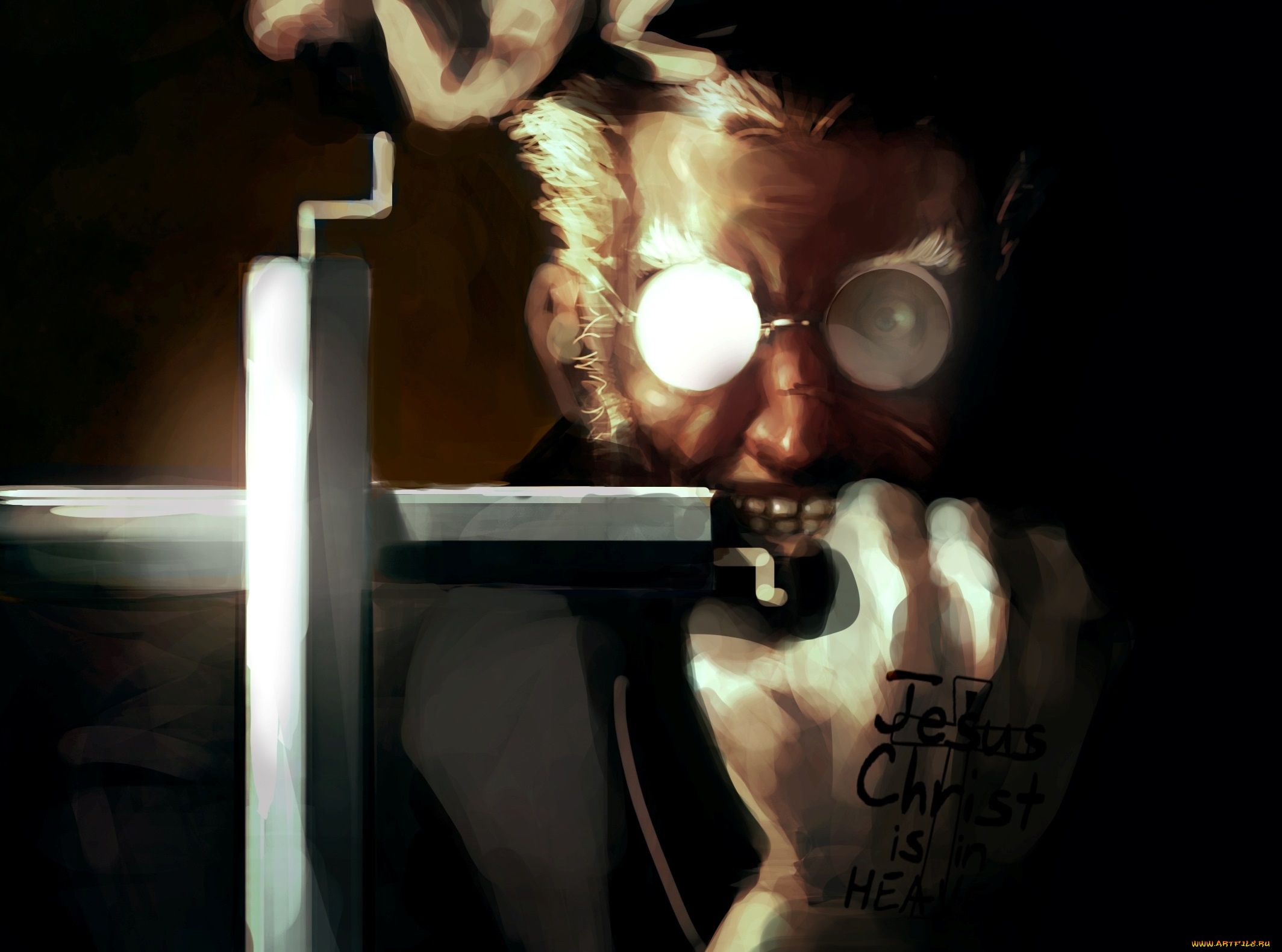 аниме, hellsing, leopinheiro, мужчина, alexander, anderson, anime, очки, перчатки, арт