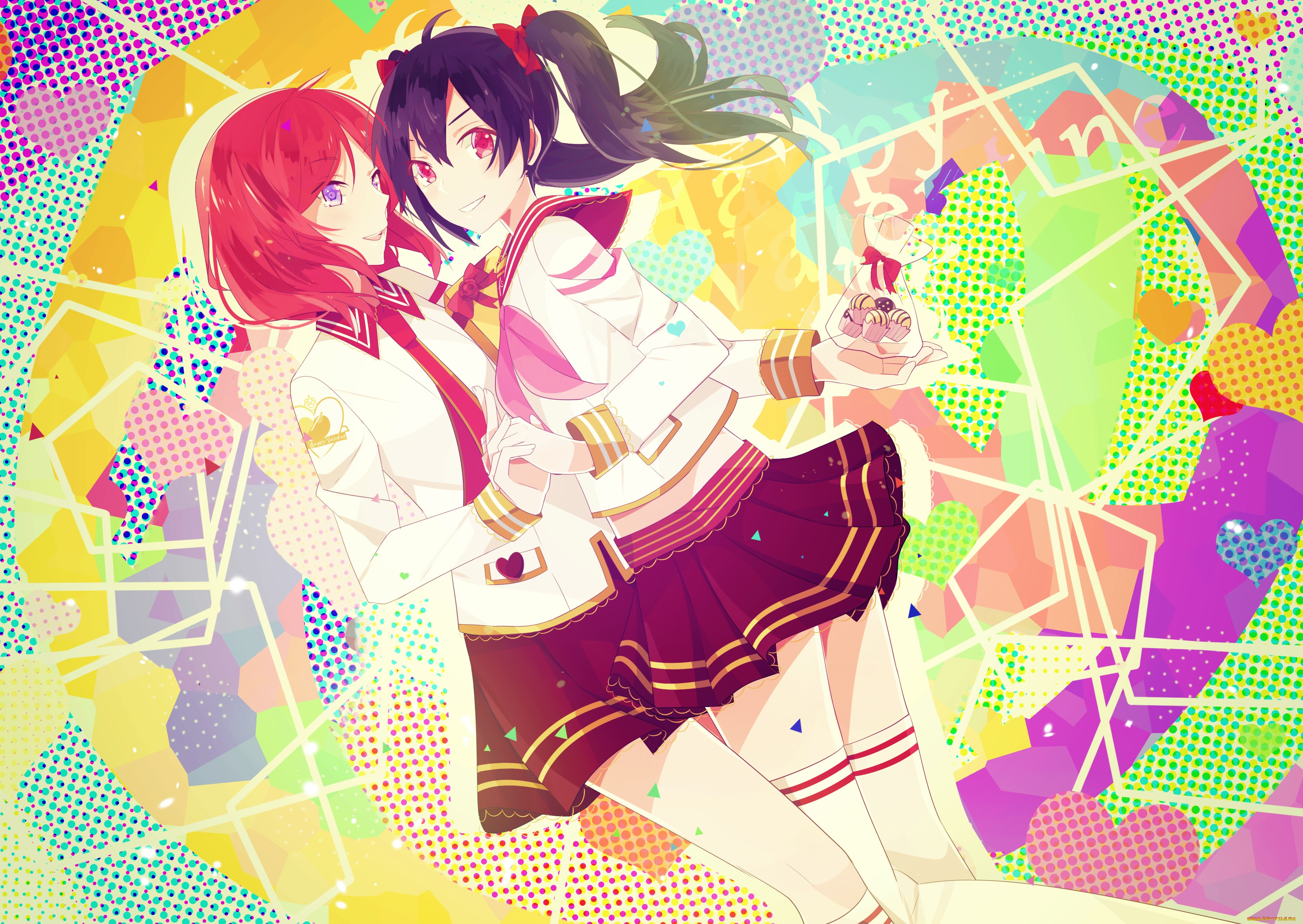 аниме, love, live, , school, idol, project, love, live, school, idol, project, nishikino, maki, yazawa, nico, yui22, арт