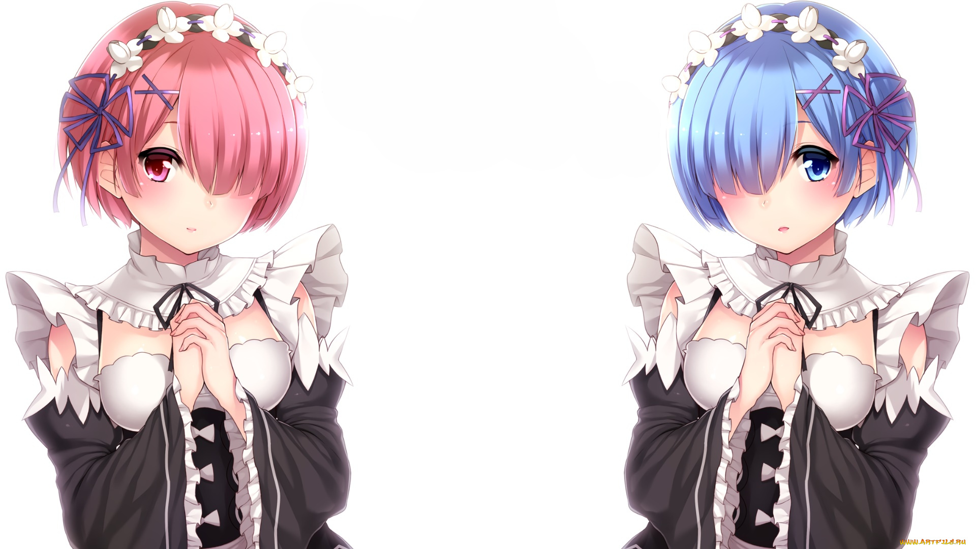 аниме, re, , zero, kara, hajimeru, isekai, seikatsu, фон, взгляд, девушки