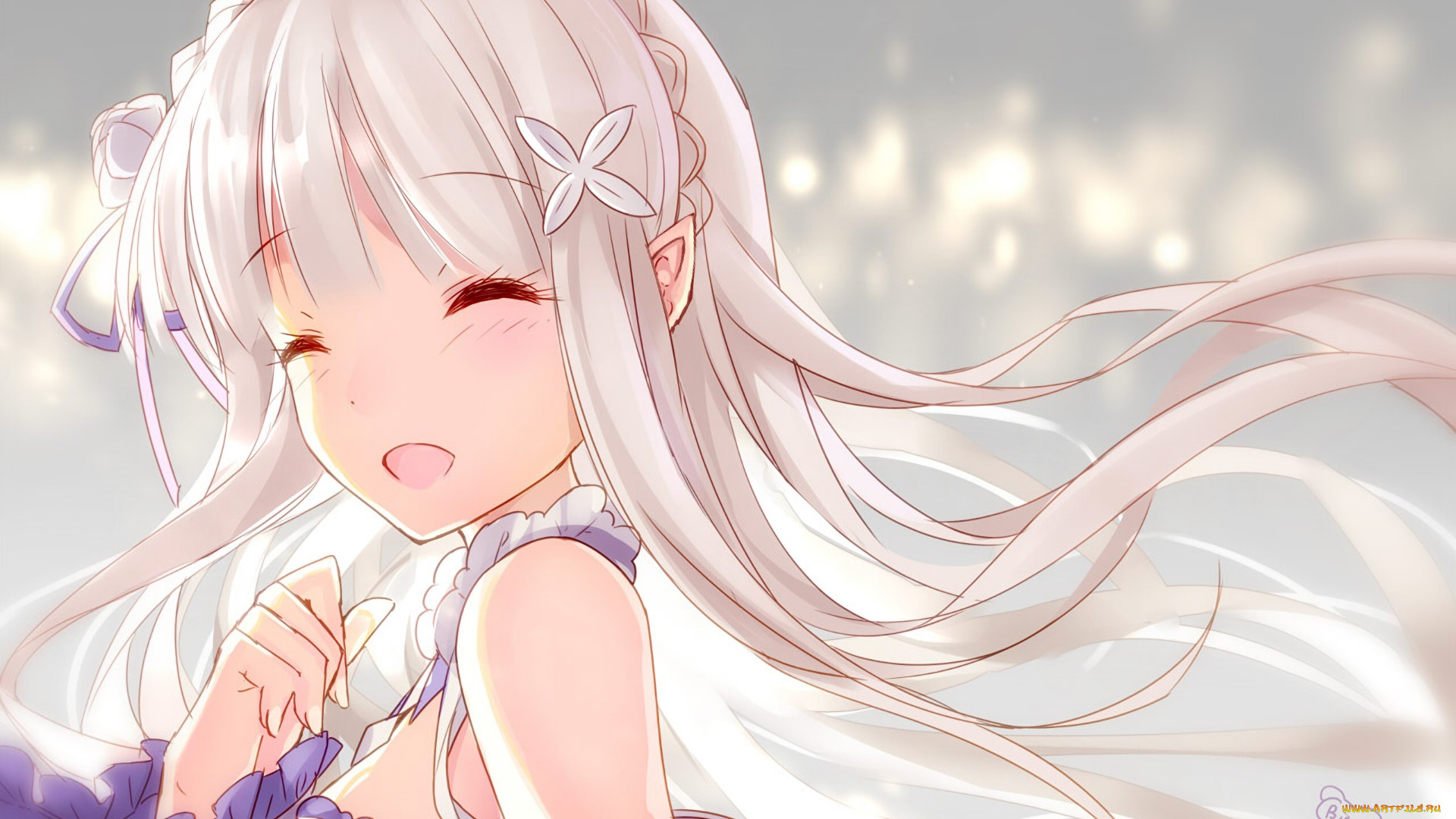 аниме, re, , zero, kara, hajimeru, isekai, seikatsu, фон, взгляд, девушка