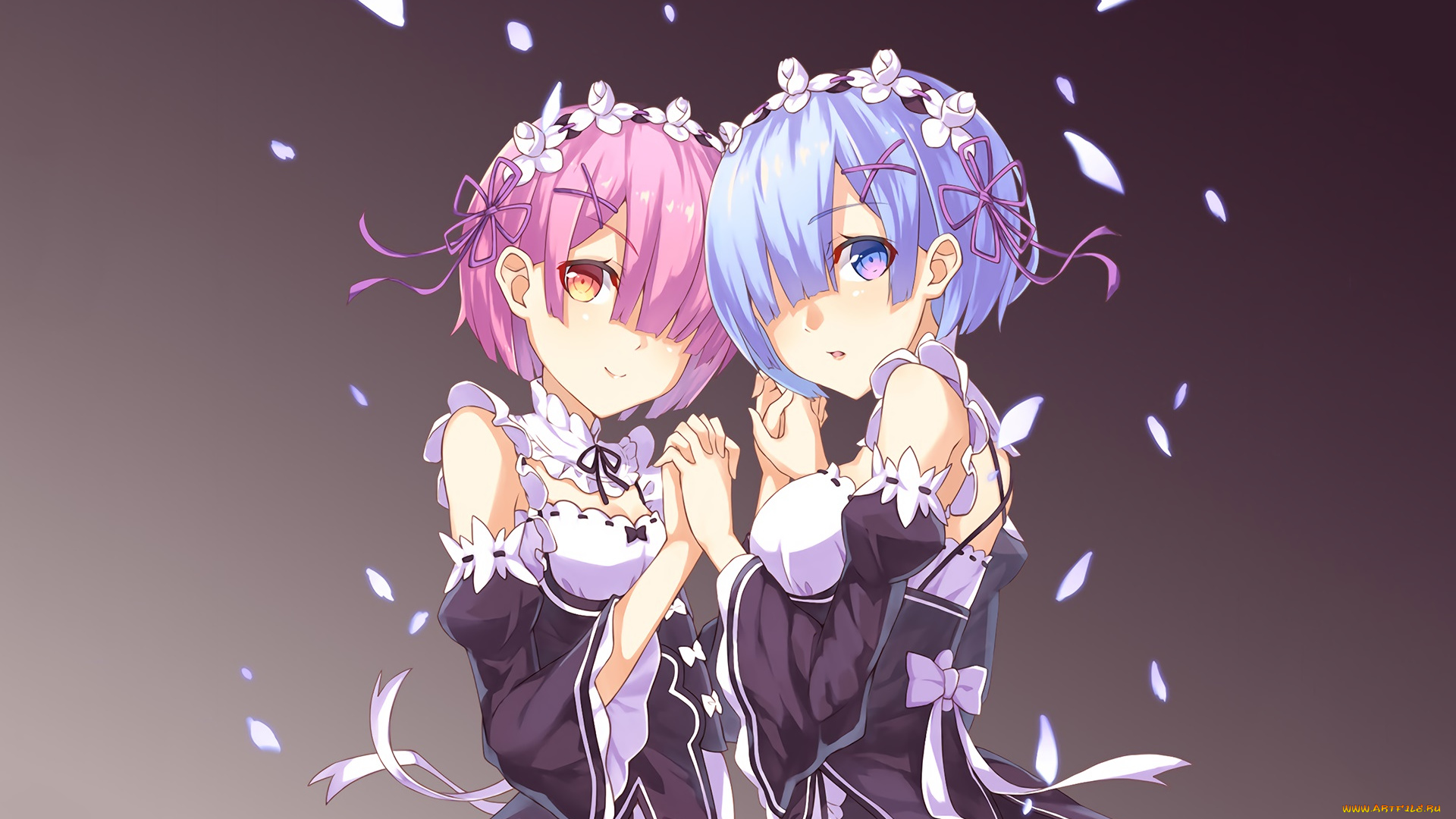 аниме, re, , zero, kara, hajimeru, isekai, seikatsu, фон, взгляд, девушки