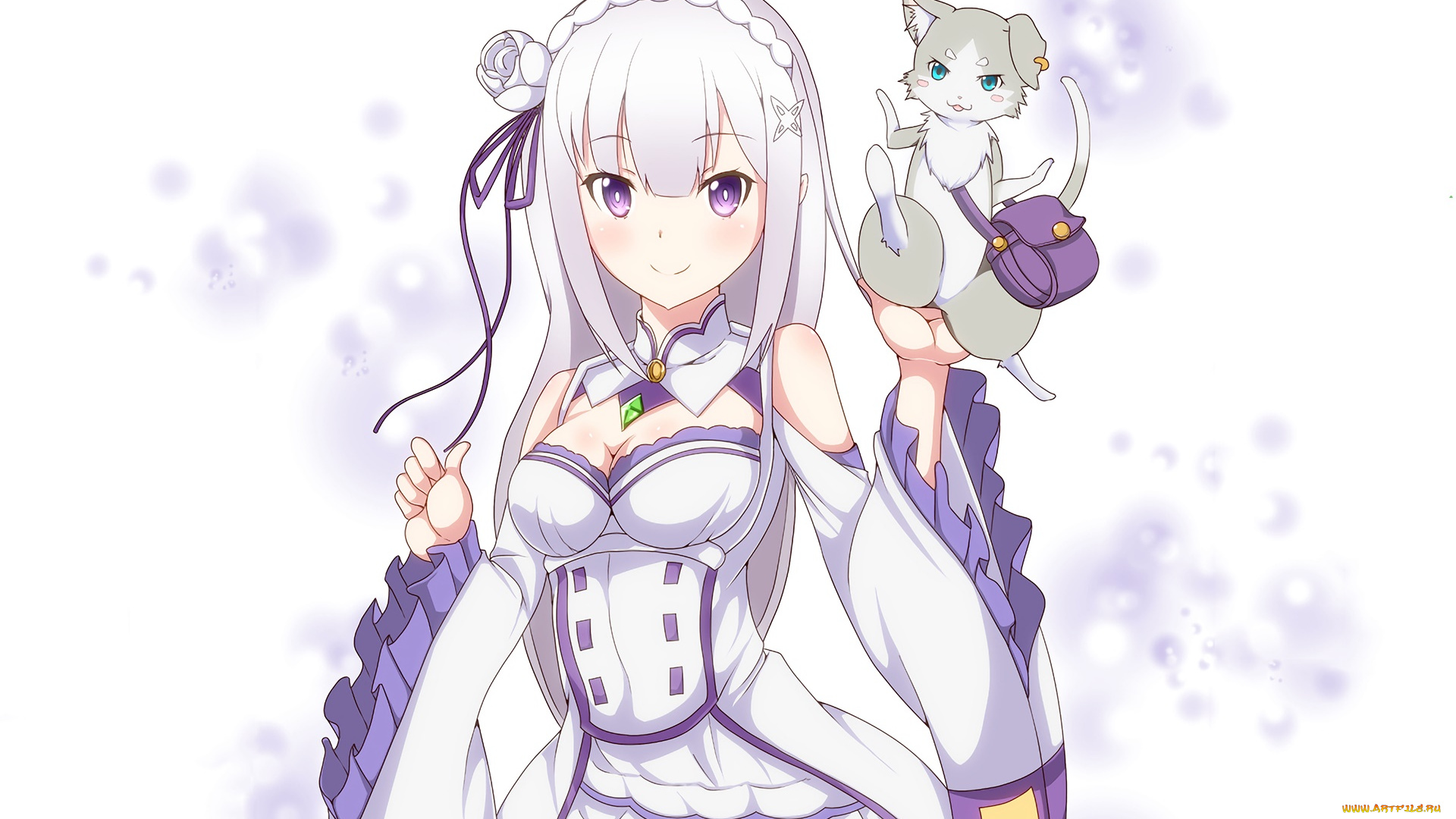 аниме, re, , zero, kara, hajimeru, isekai, seikatsu, взгляд, девушка, фон
