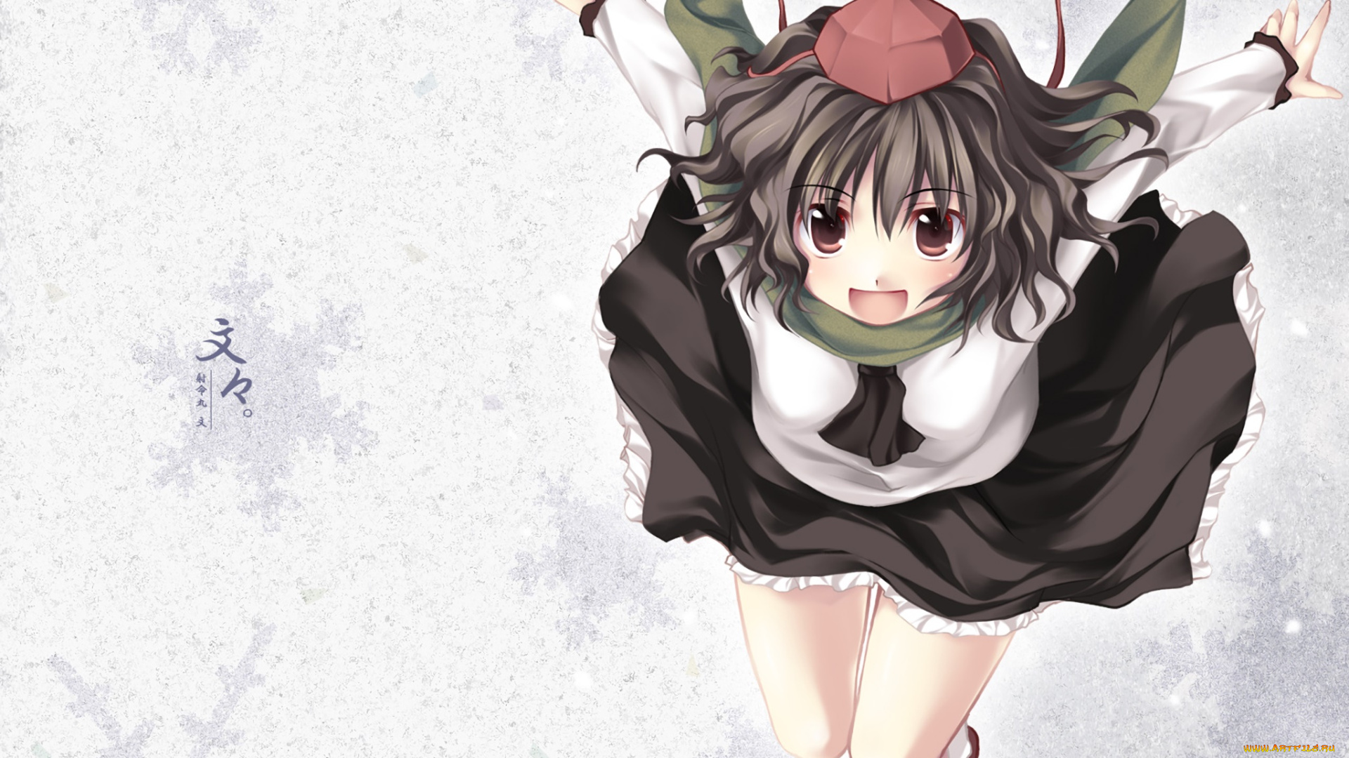 аниме, touhou, фон, взгляд, девушка