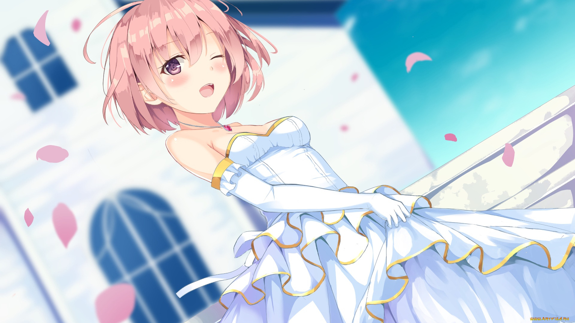 аниме, unknown, , другое, девушка, фон, взгляд