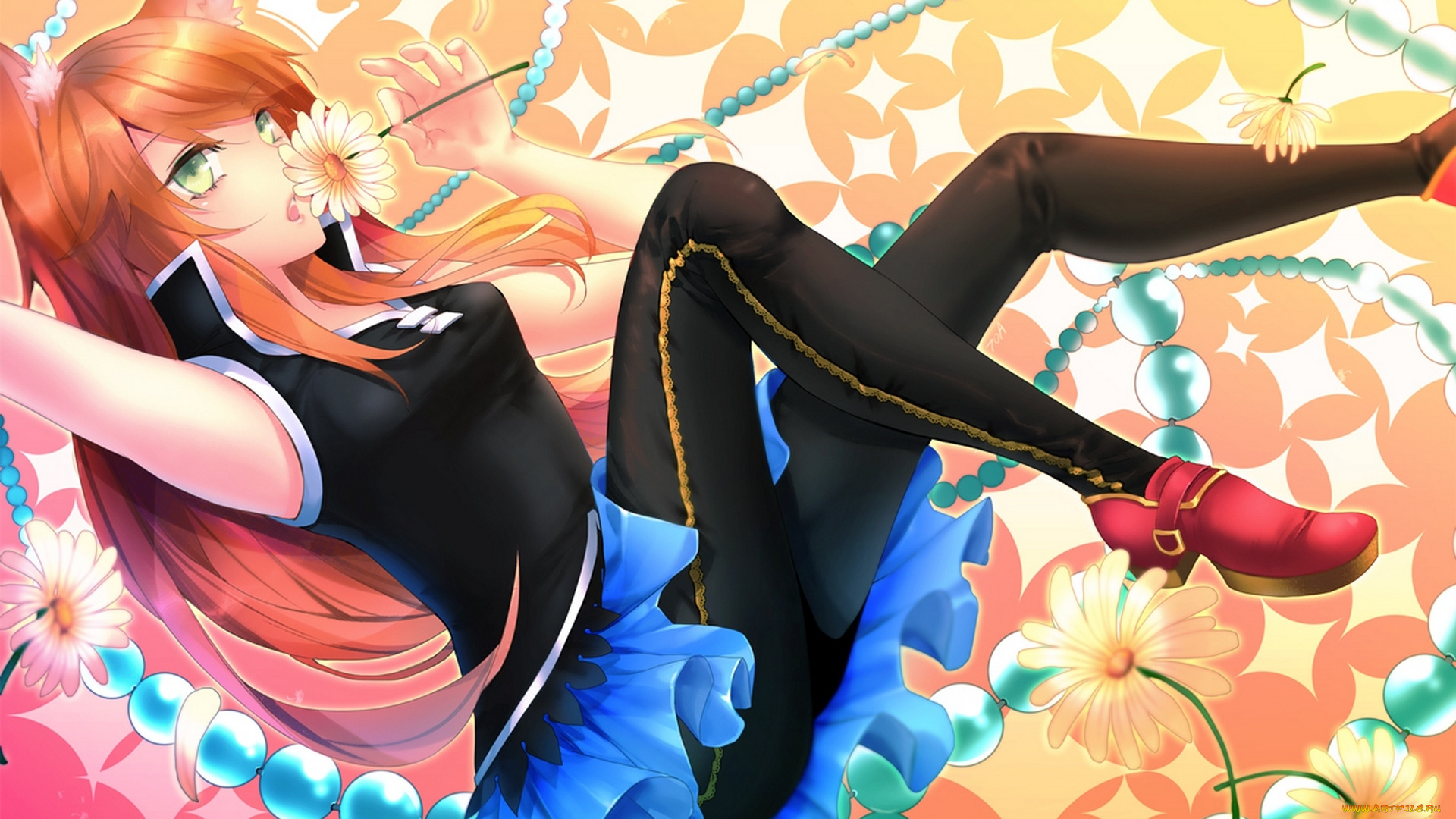 аниме, unknown, , другое, фон, девушка, взгляд