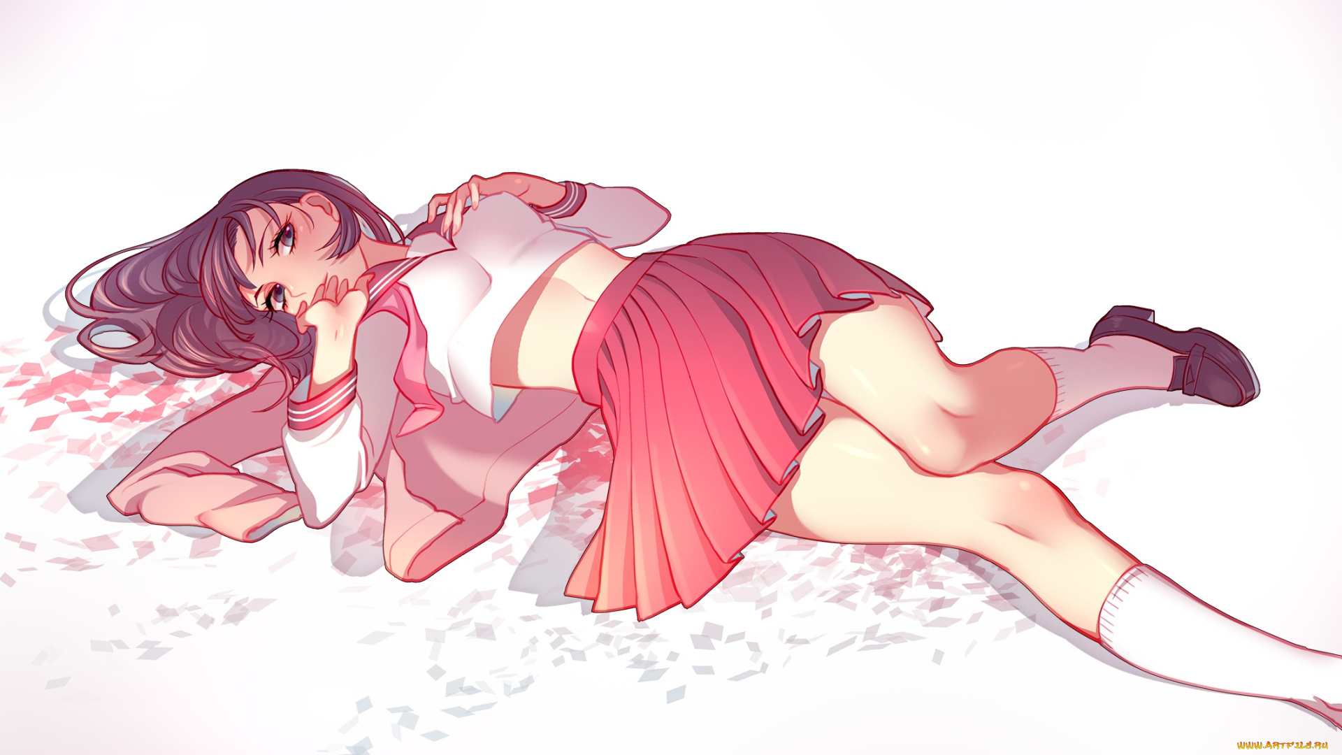 аниме, unknown, , другое, фон, взгляд, девушка