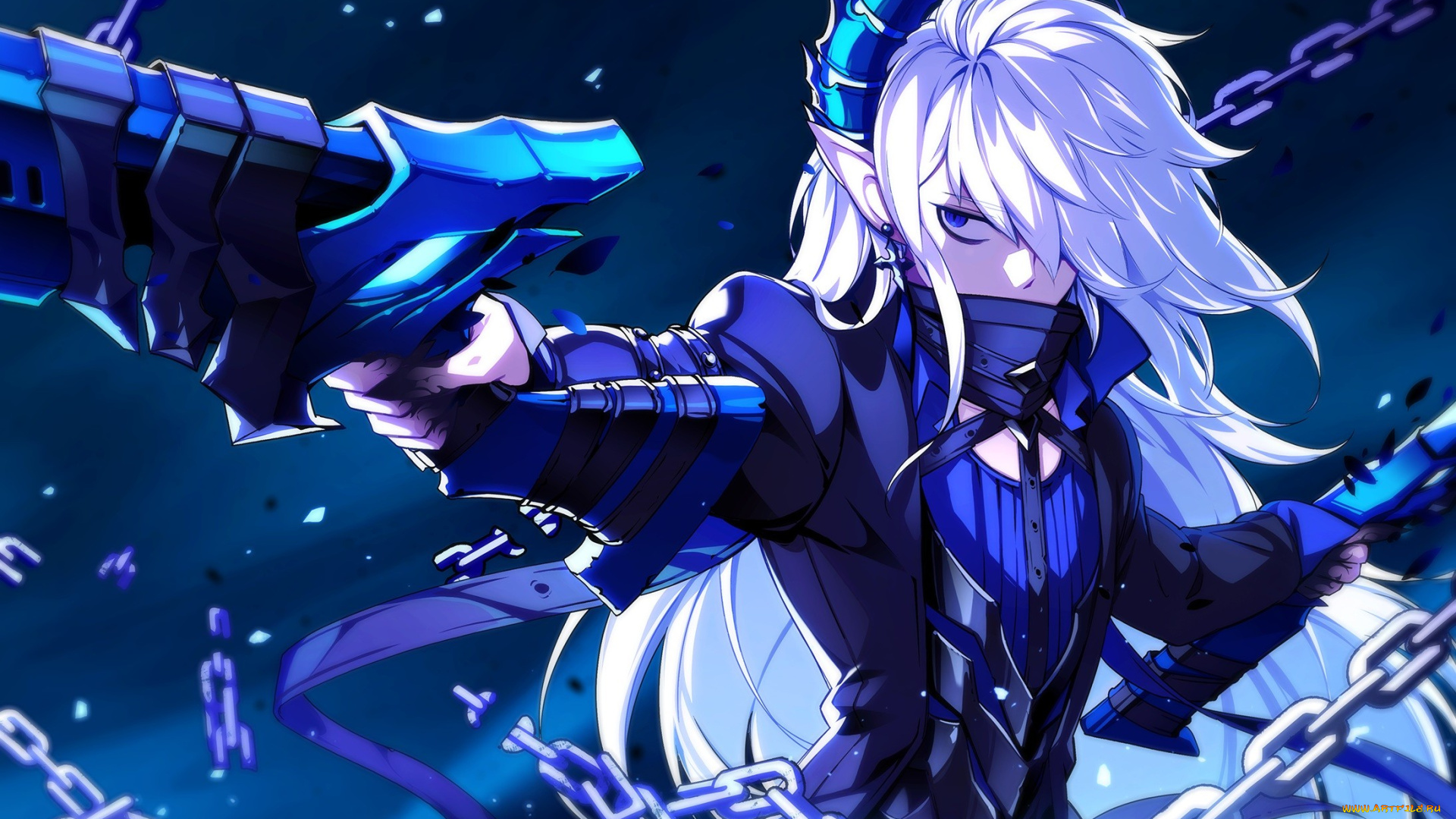 аниме, животные, , существа, эльф, оружие