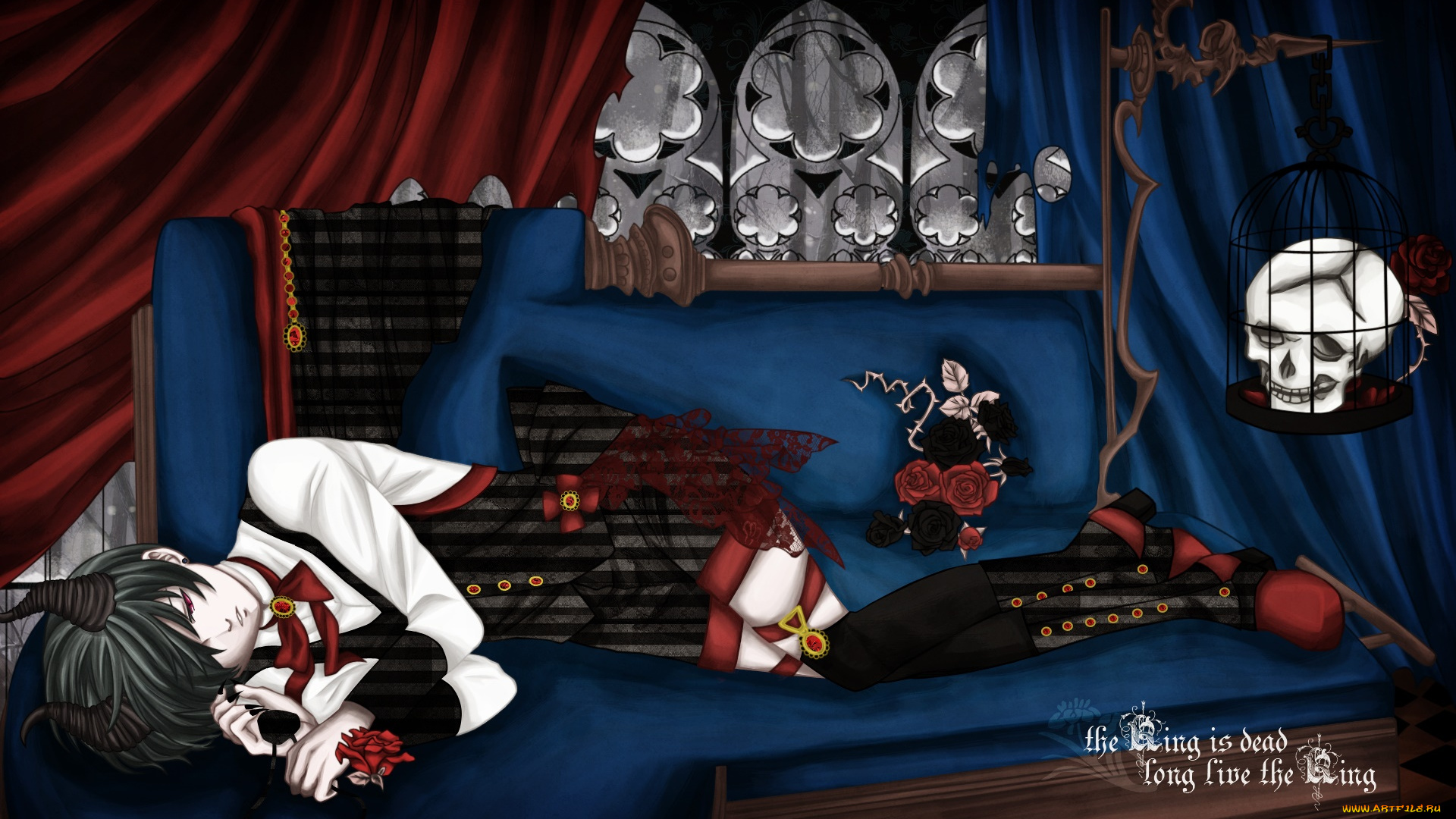 black, butler, аниме, kuroshitsuji, девушка, взгляд, фон