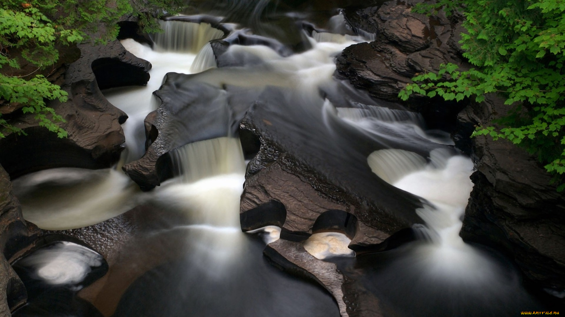 природа, реки, озера, поток, камни