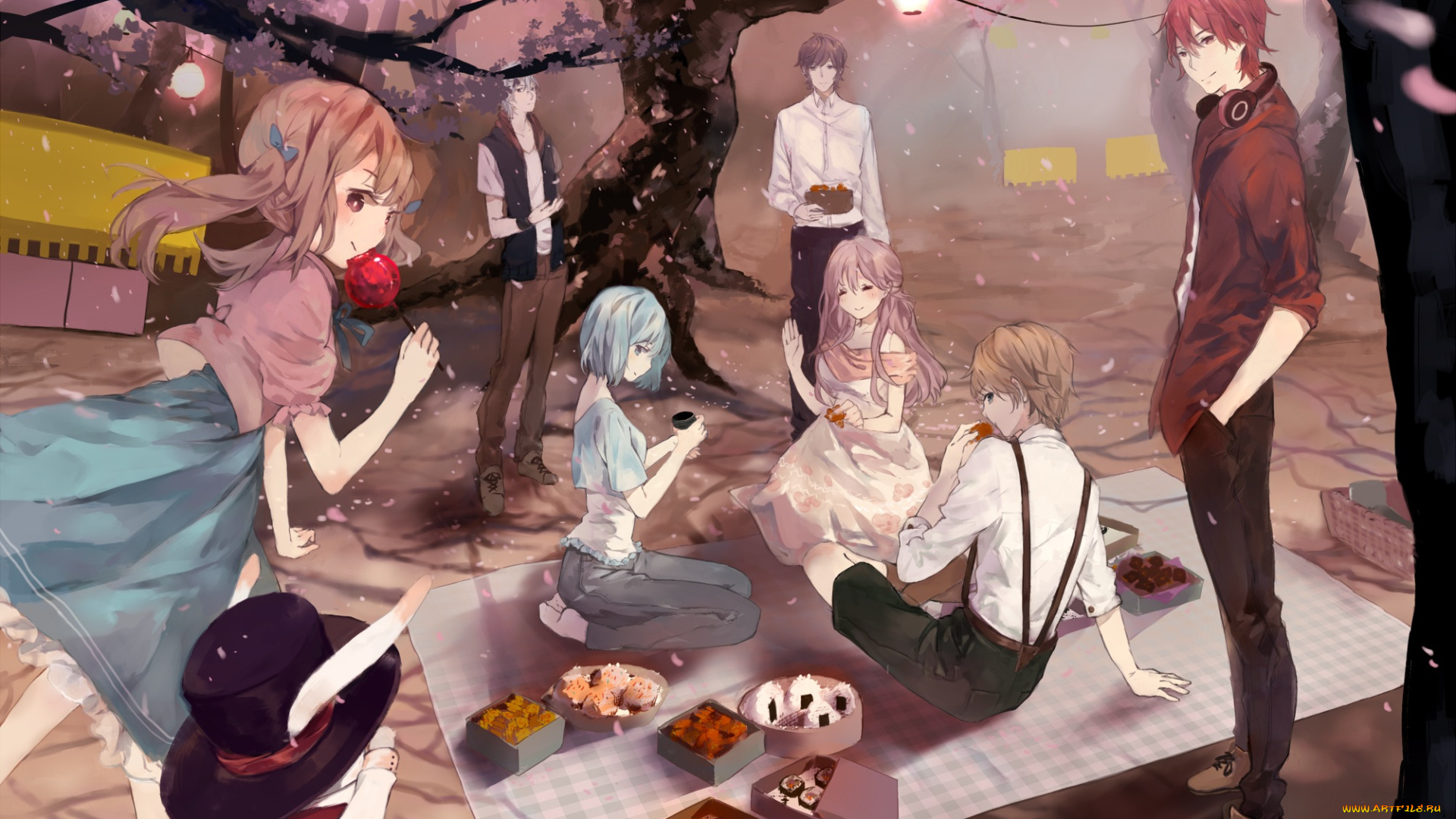 tian, tian, meng, wuyu, аниме, девушки, парни