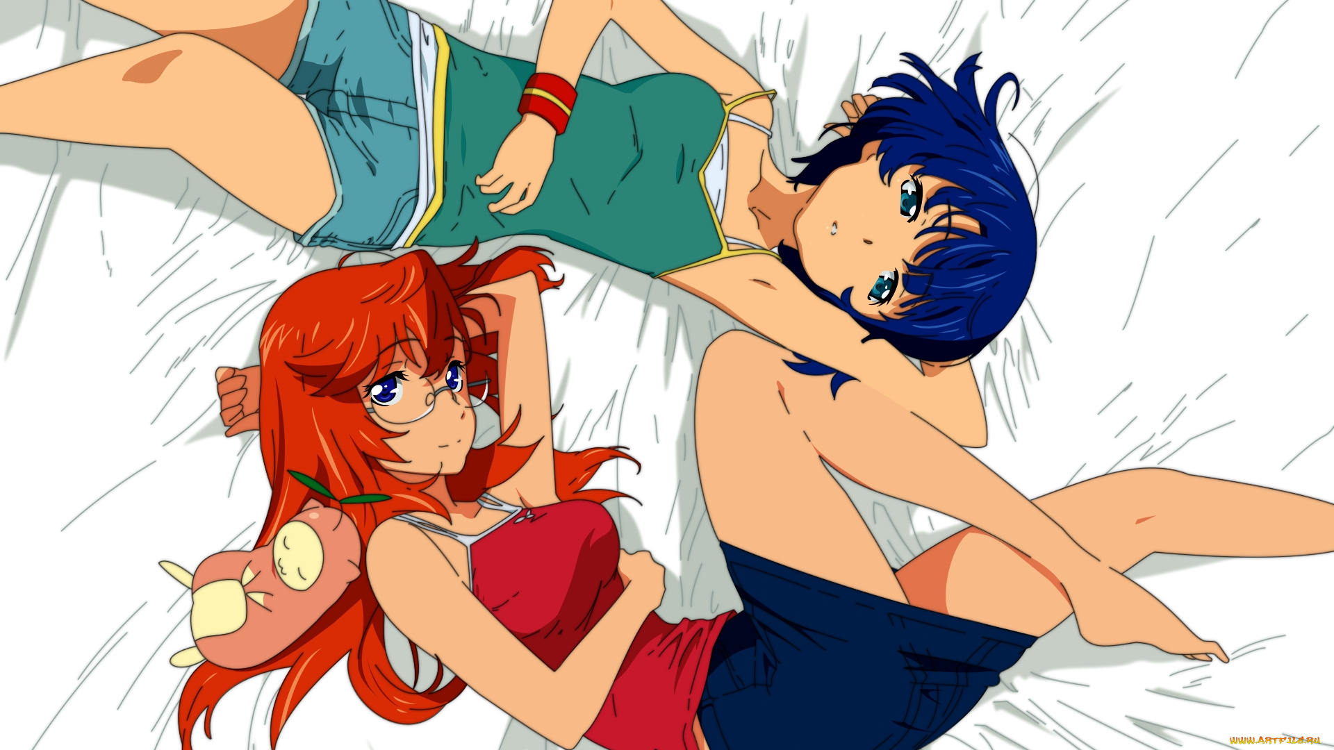 waiting, in, summer, аниме, ano, natsu, de, matteru, девушки, взгляд, фон