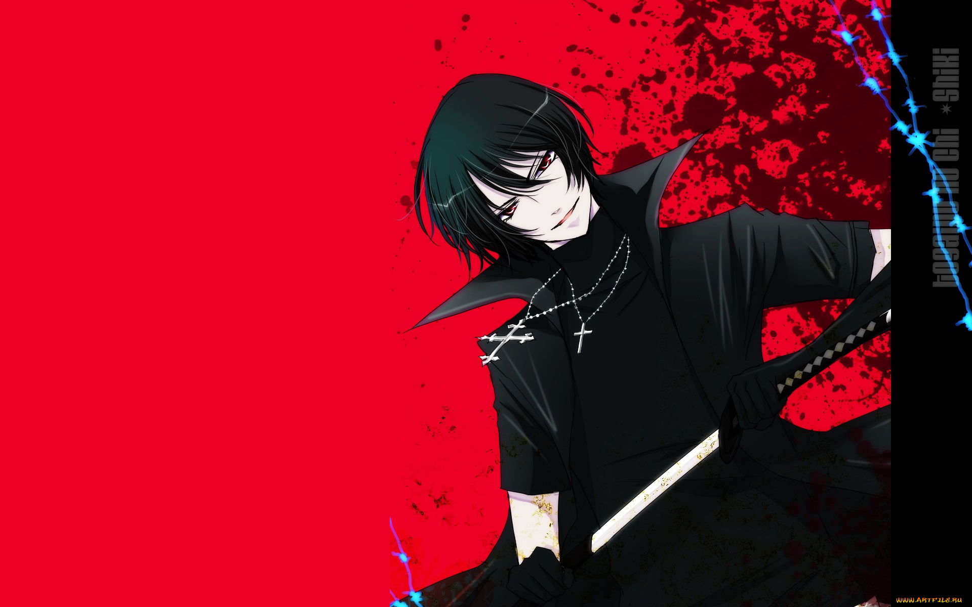 аниме, togainu, no, chi, парень