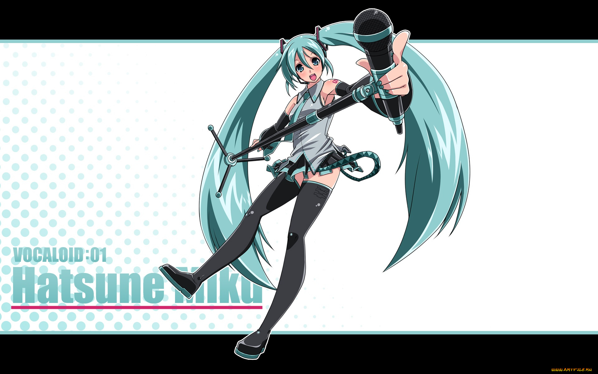 аниме, vocaloid, взгляд, девушка, фон