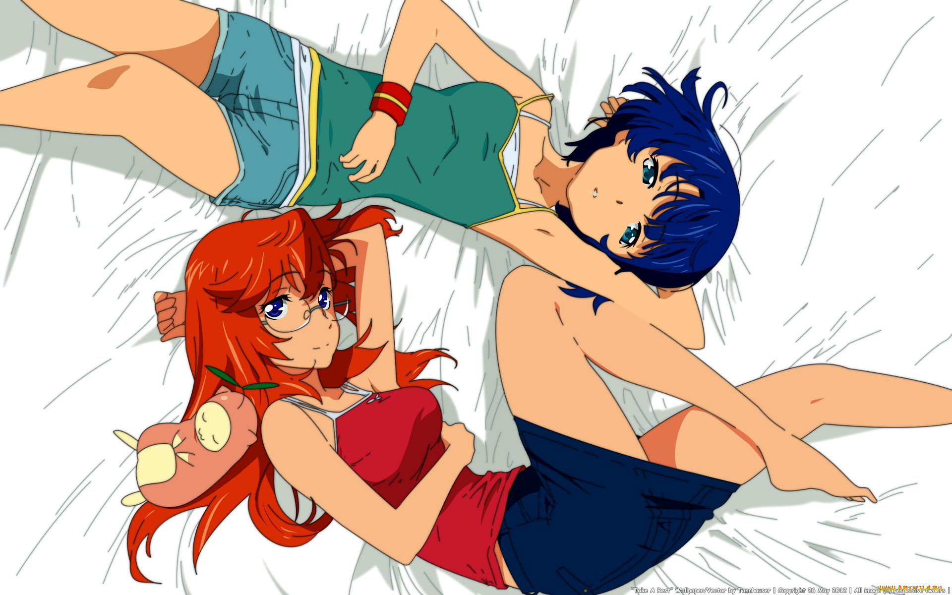 waiting, in, summer, аниме, ano, natsu, de, matteru, девушки, взгляд, фон