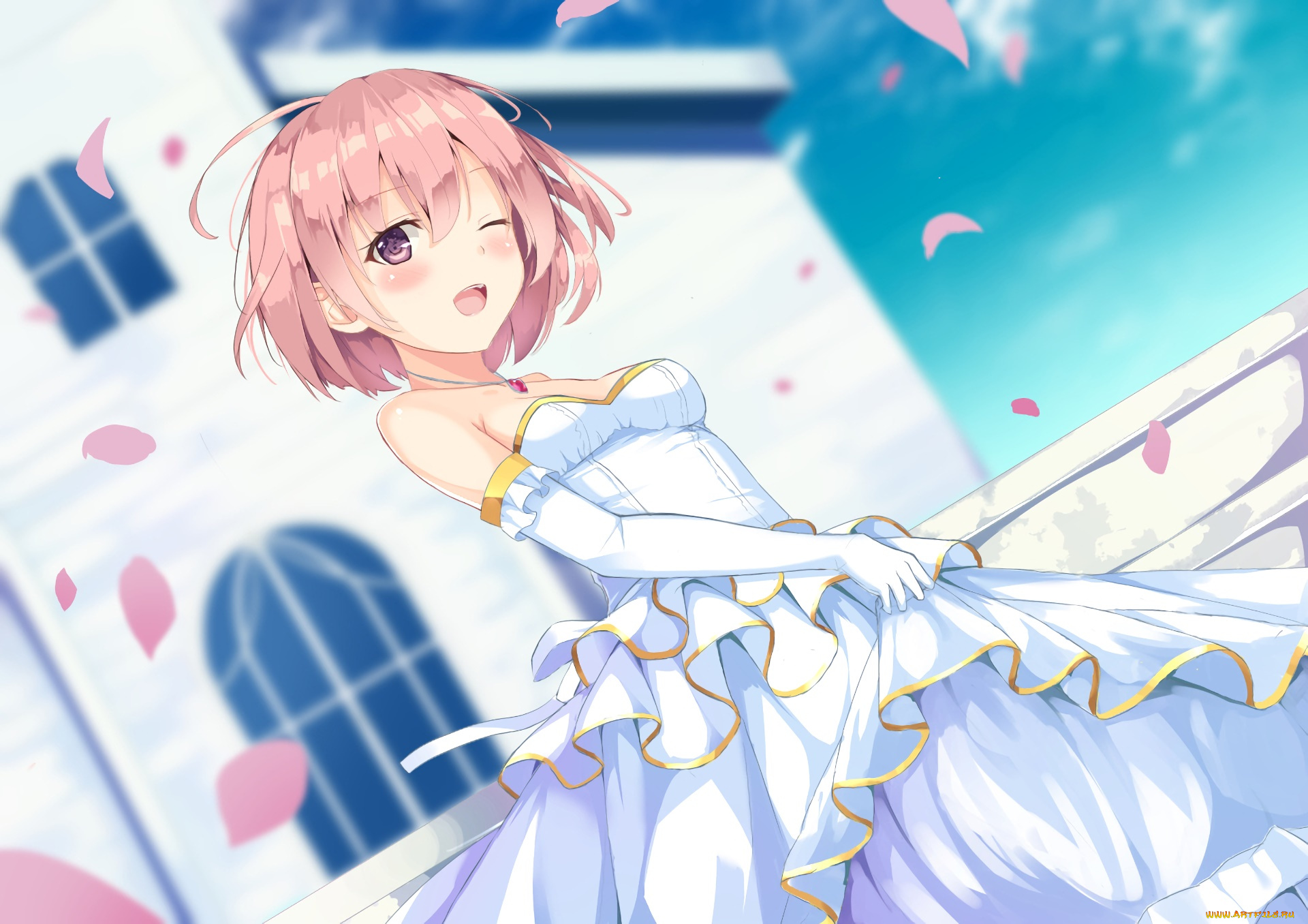 аниме, unknown, , другое, девушка, фон, взгляд