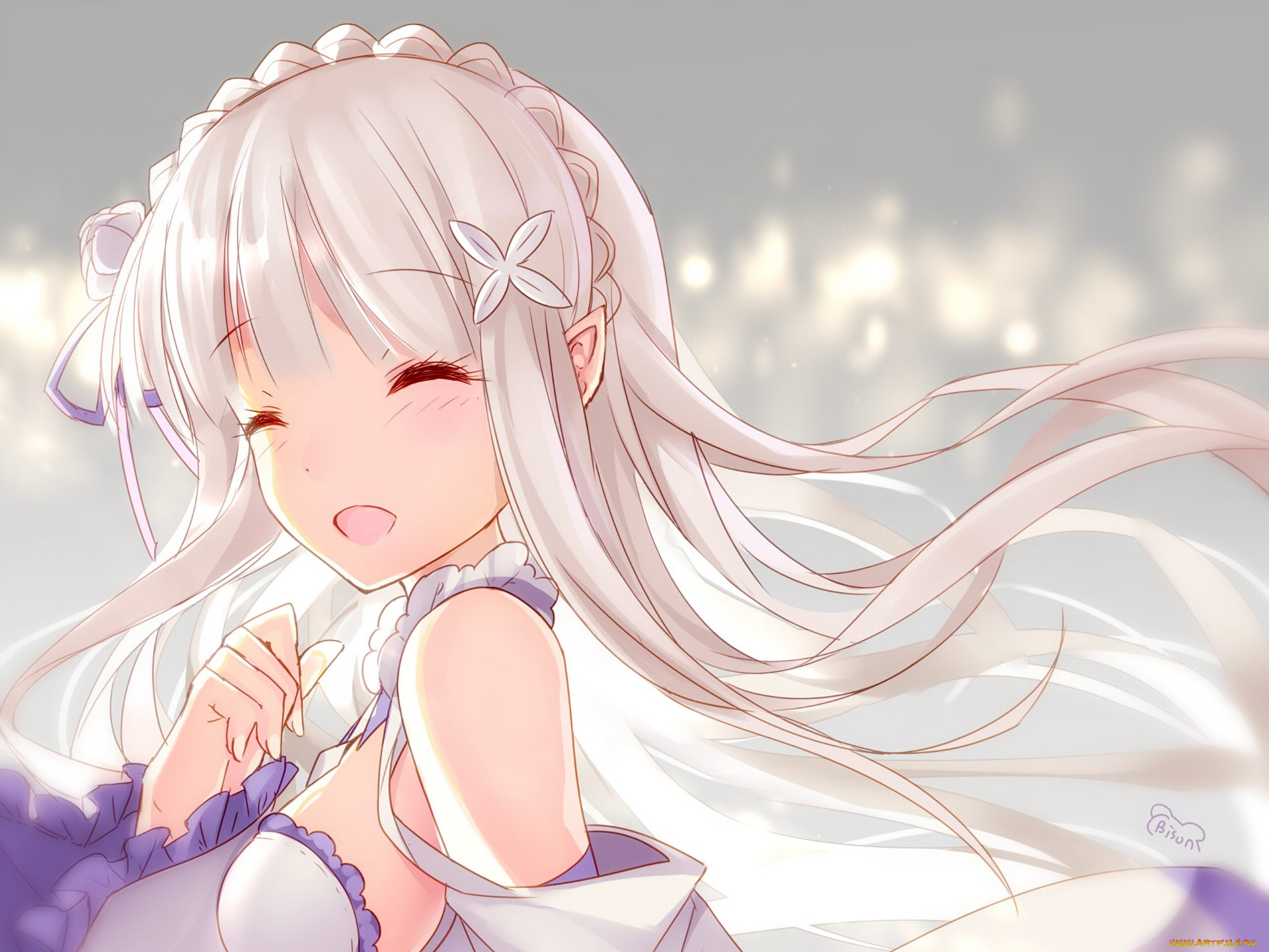 аниме, re, , zero, kara, hajimeru, isekai, seikatsu, фон, взгляд, девушка
