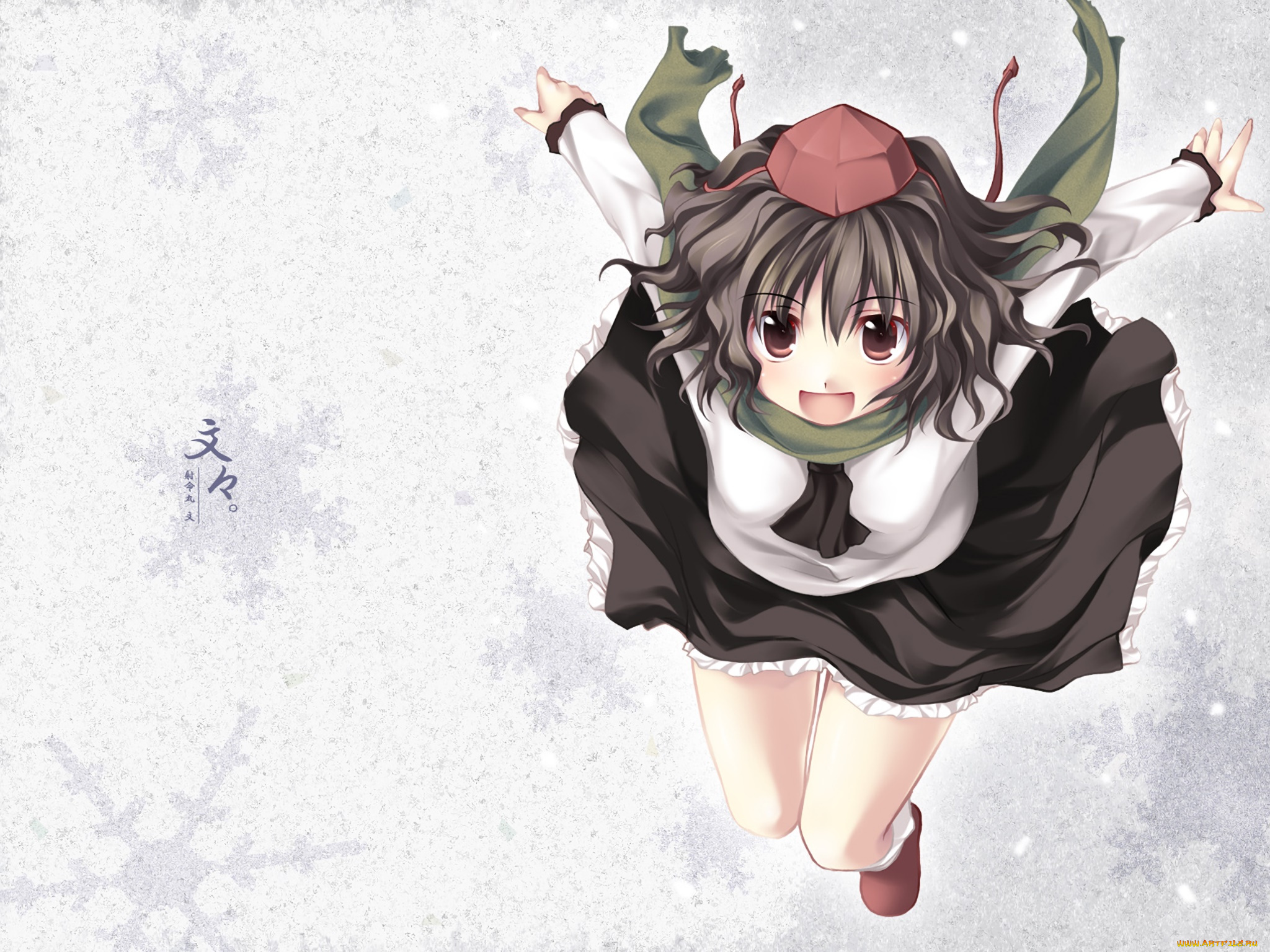 аниме, touhou, фон, взгляд, девушка