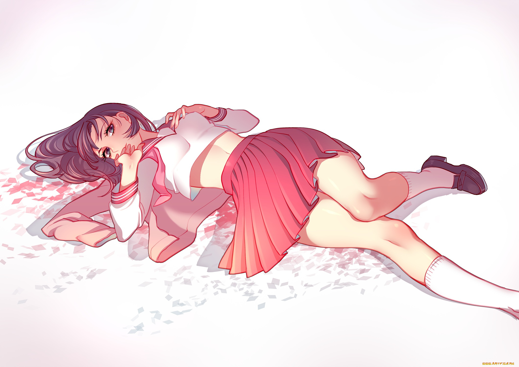 аниме, unknown, , другое, фон, взгляд, девушка