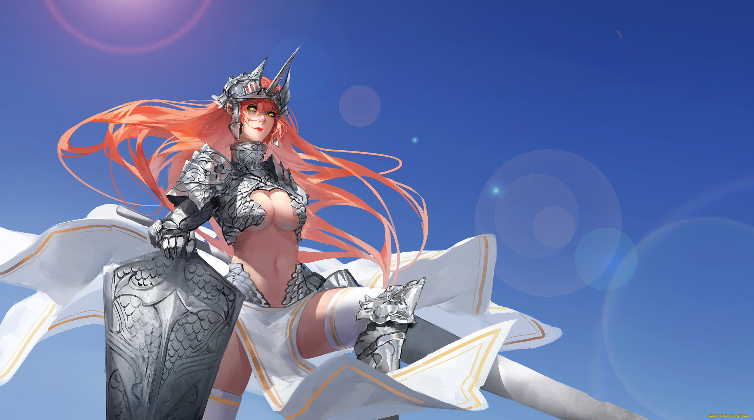 аниме, unknown, , другое, взгляд, девушка, фон