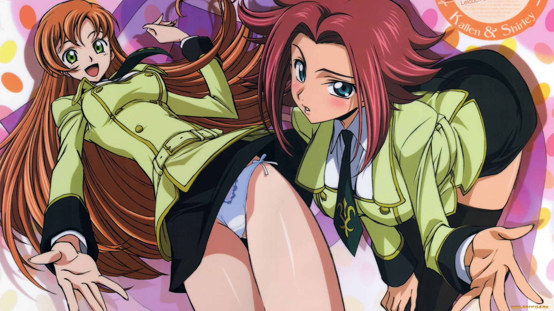 аниме, code, geass, девушка, форма, трусики