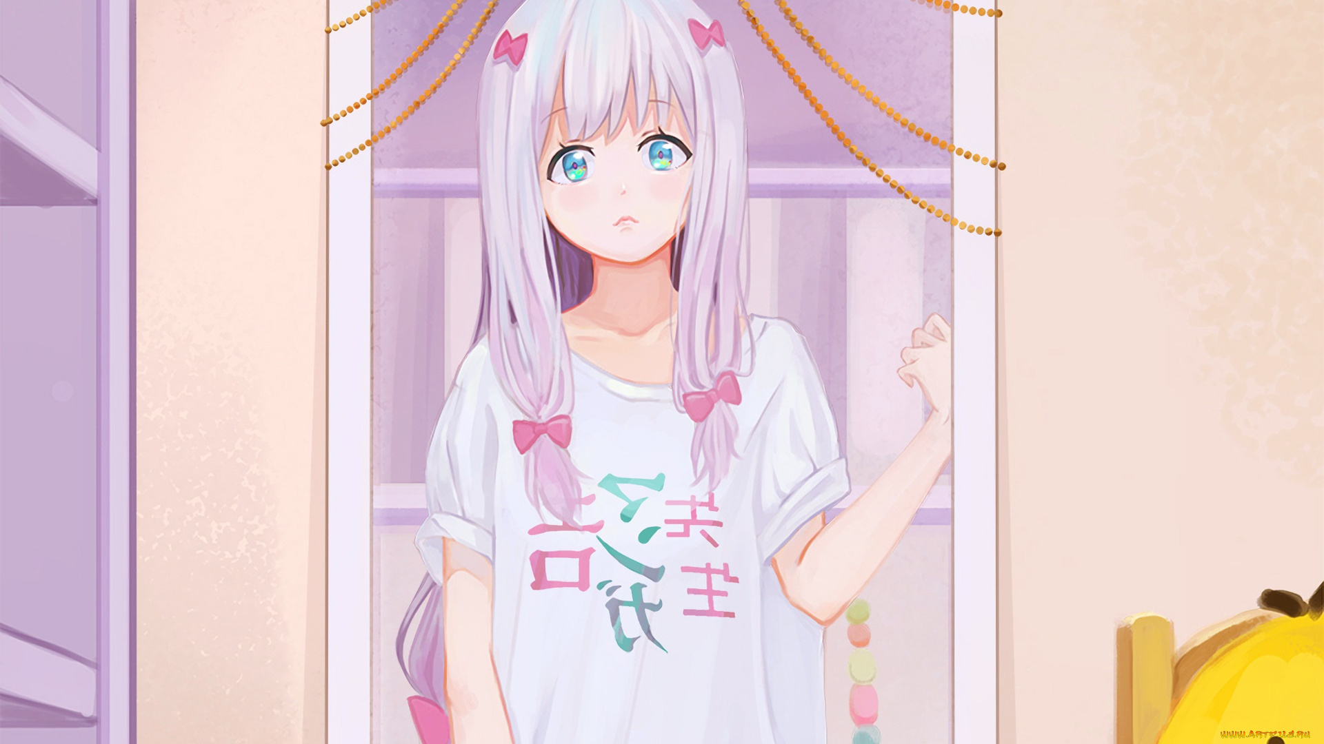 аниме, eromanga-sensei, девушка, фон, взгляд