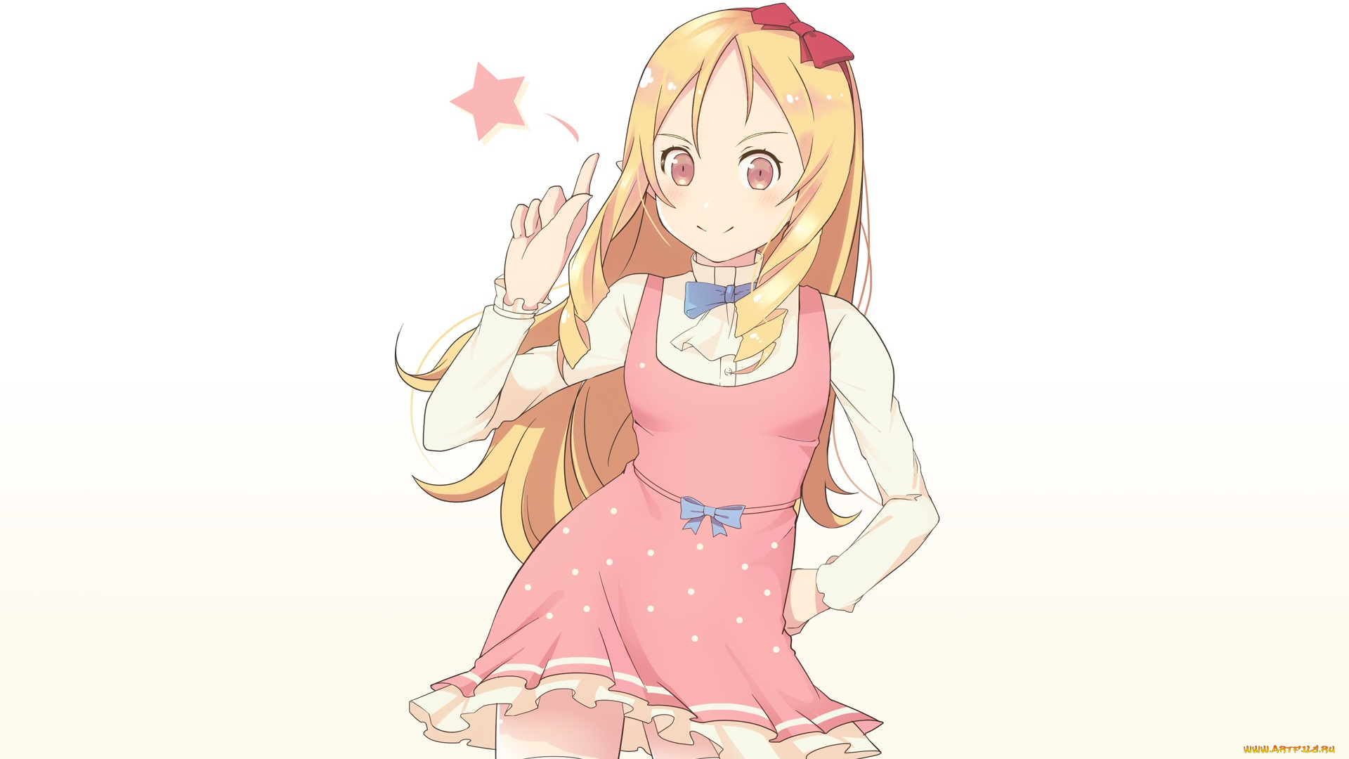 аниме, eromanga-sensei, взгляд, девушка, фон