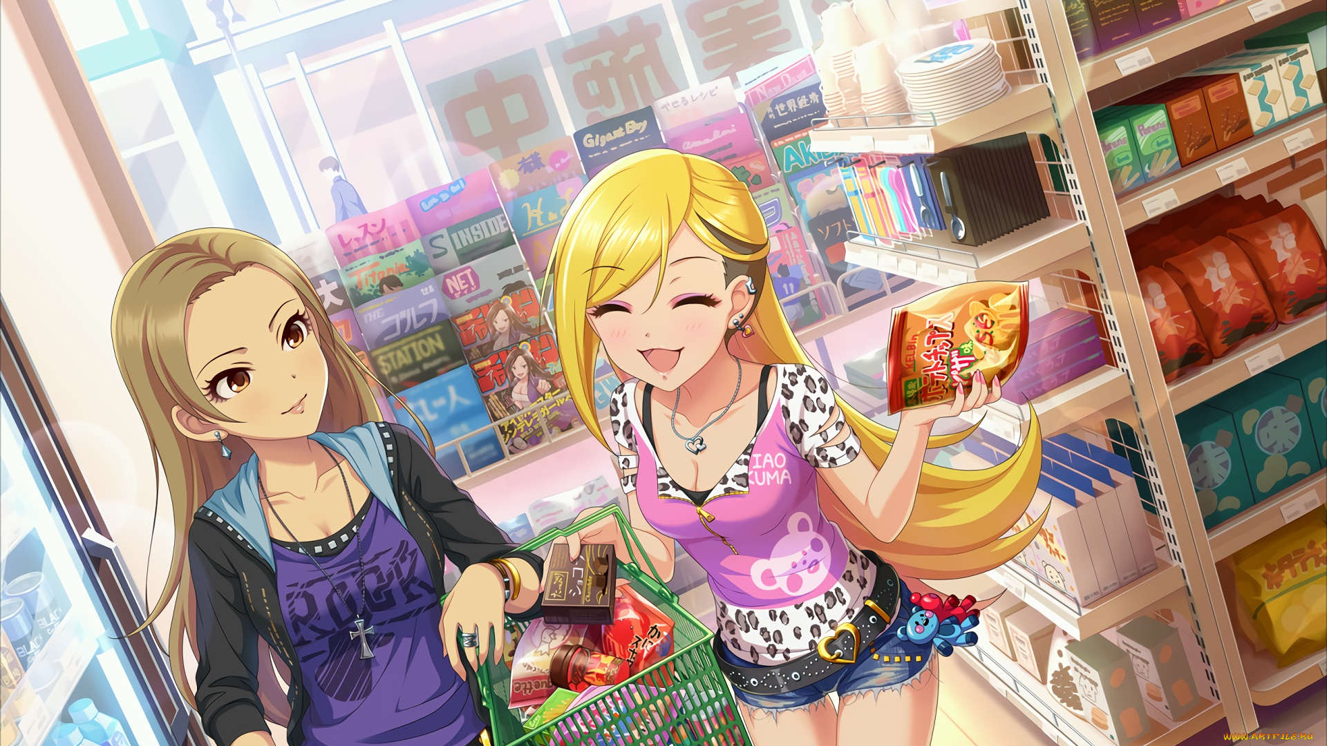 аниме, idolm@ster, фон, взгляд, девушка