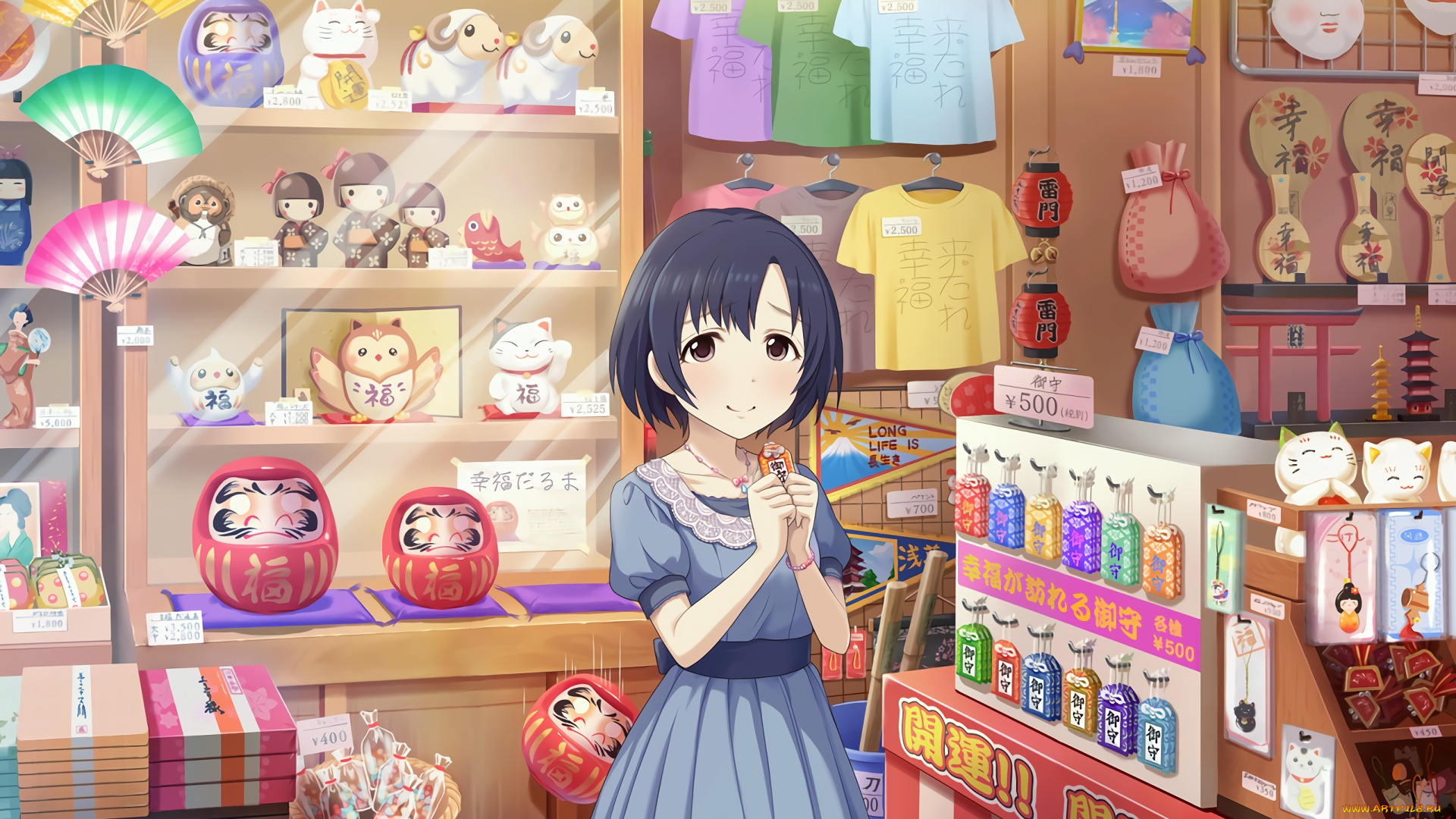 аниме, idolm@ster, фон, взгляд, девушка