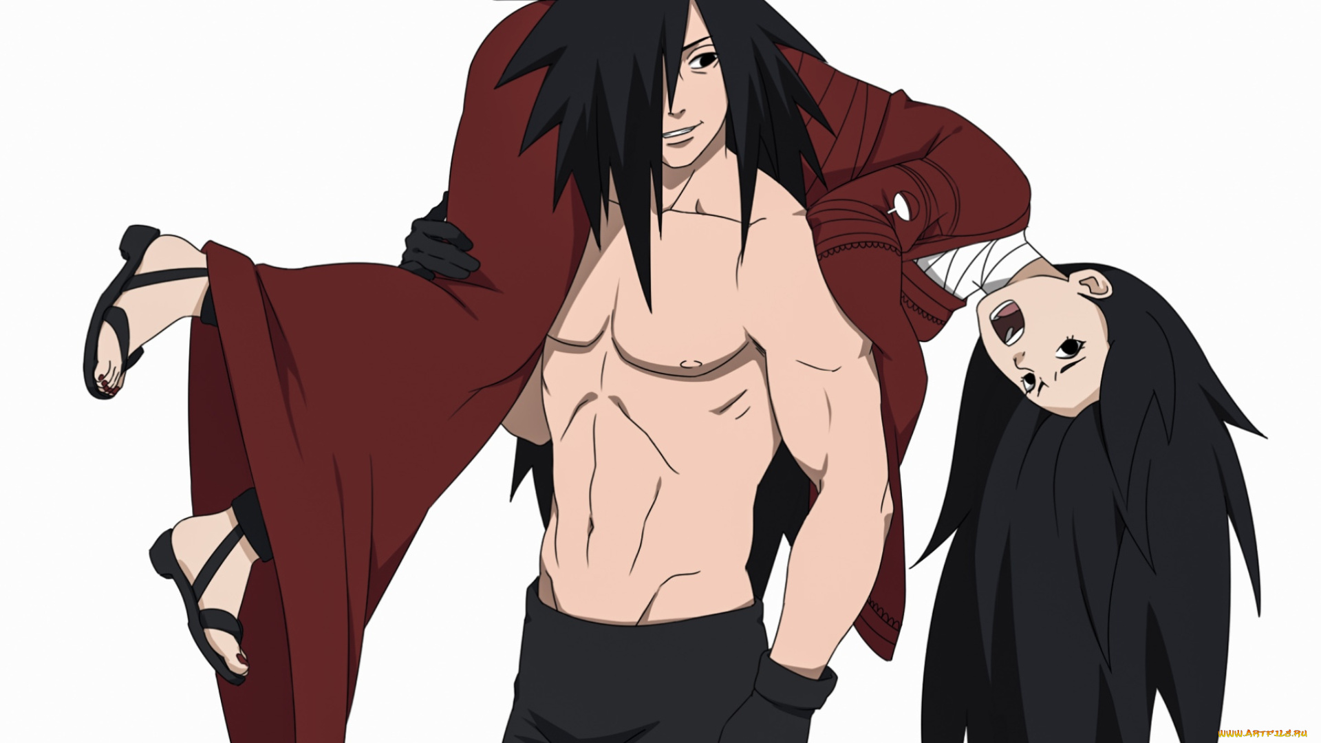 аниме, naruto, учиха, девушка, мадара