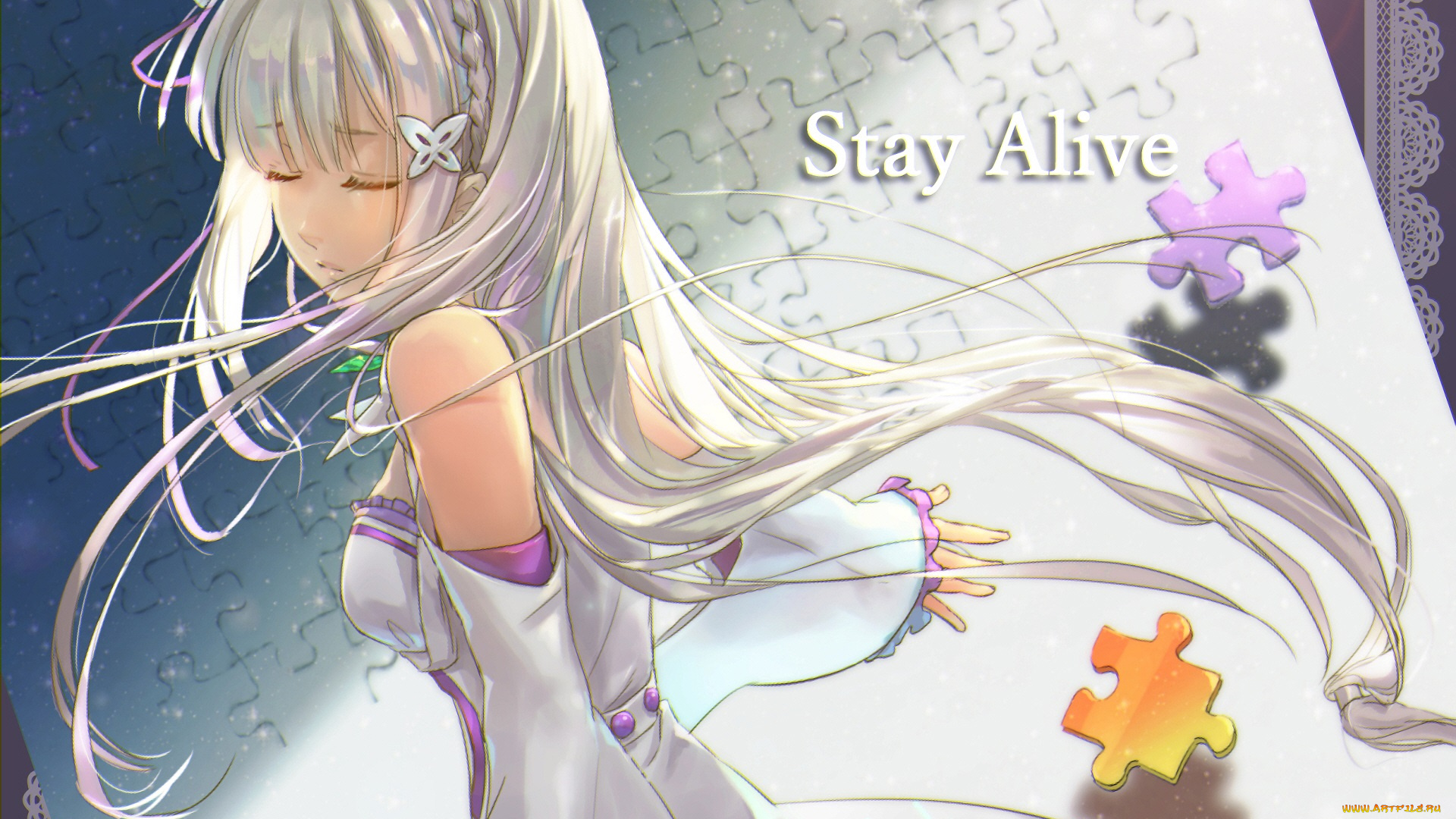 аниме, re, , zero, kara, hajimeru, isekai, seikatsu, эмилия