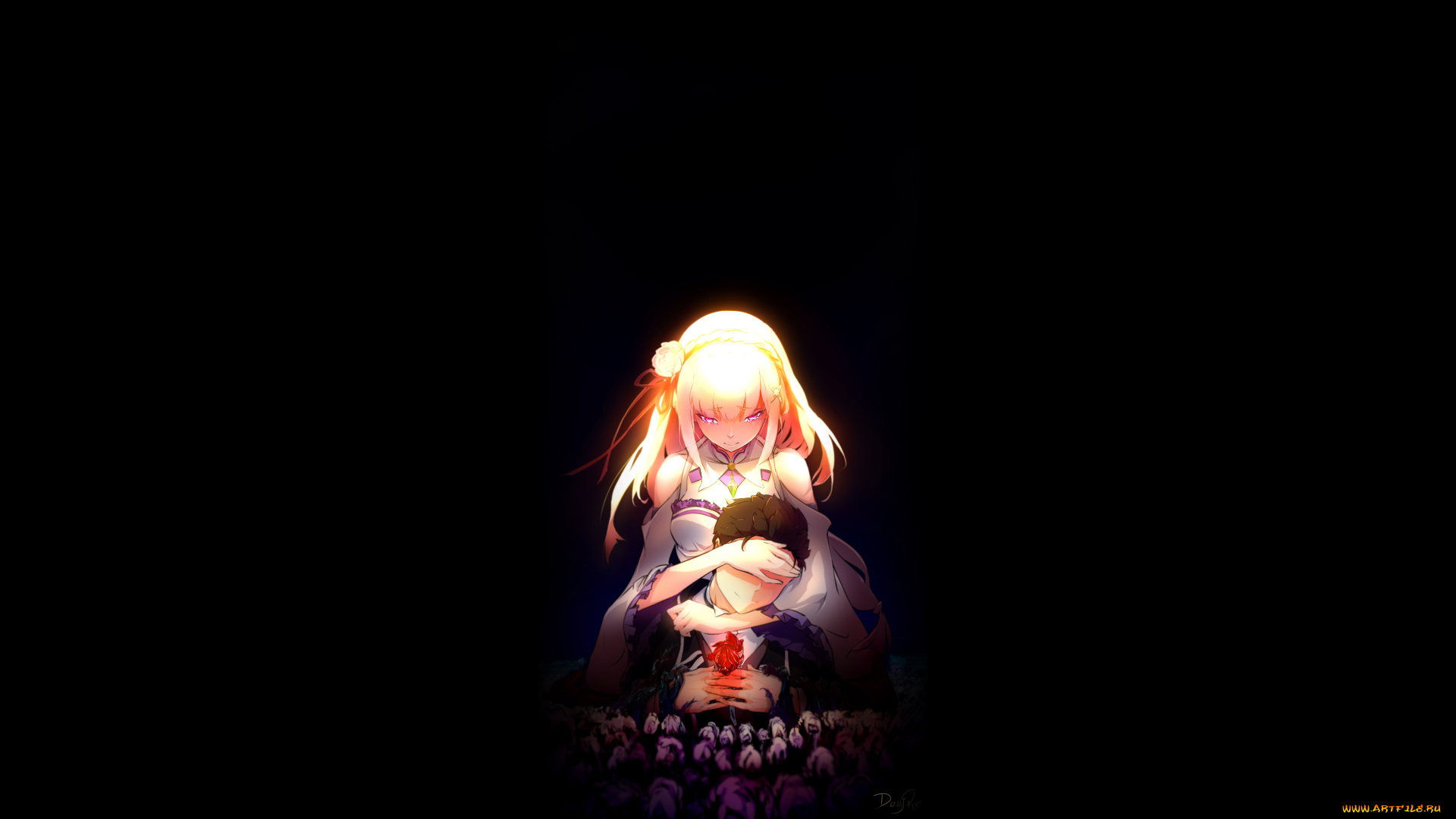 аниме, re, , zero, kara, hajimeru, isekai, seikatsu, субару, эмилия