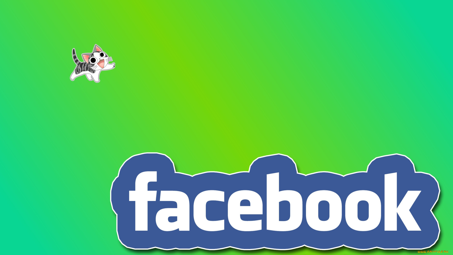 компьютеры, facebook, фон, логотип