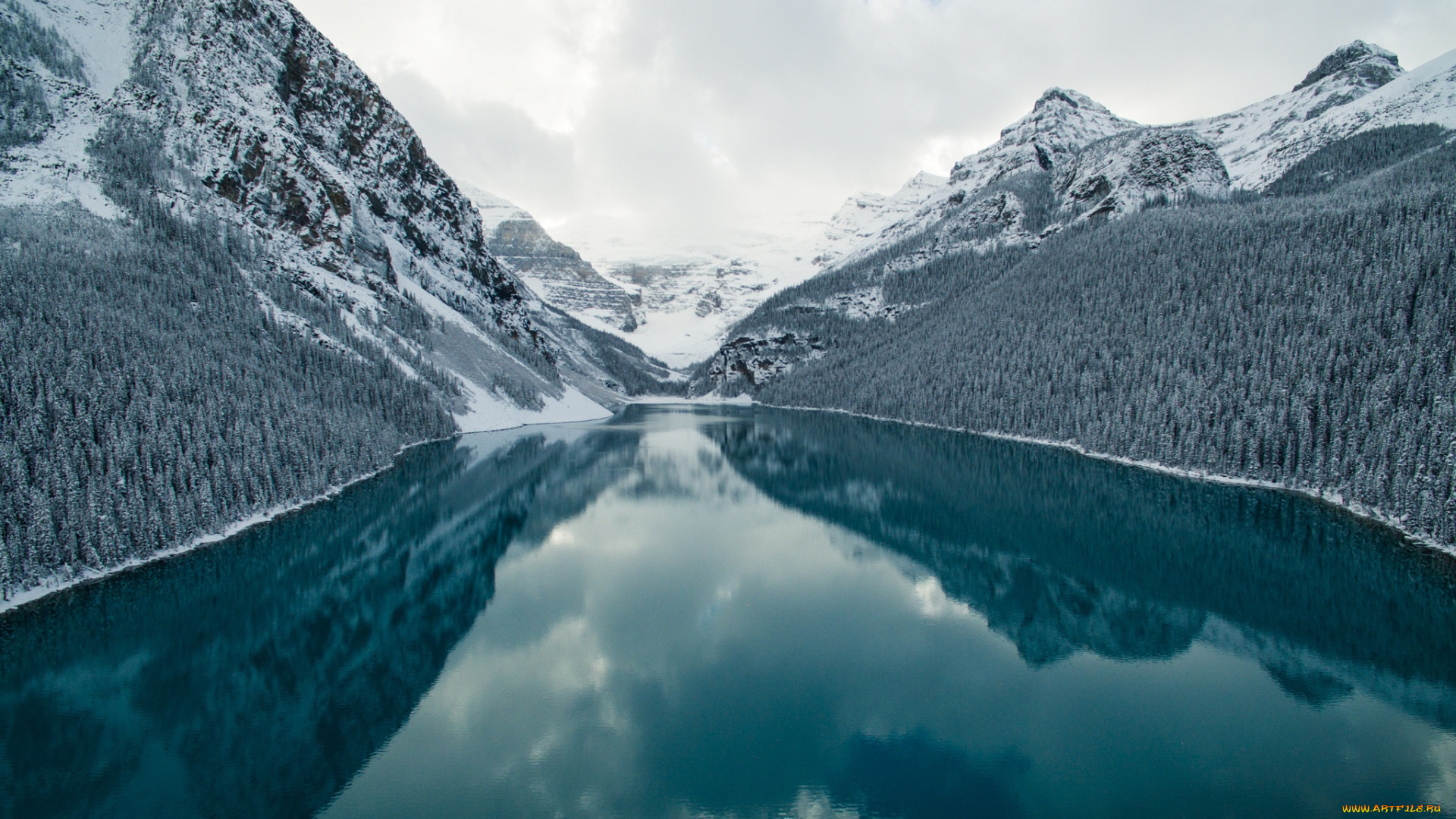 природа, реки, озера, зима, лес, горы