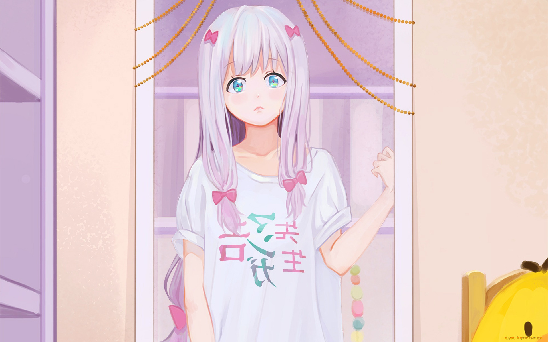 аниме, eromanga-sensei, девушка, фон, взгляд