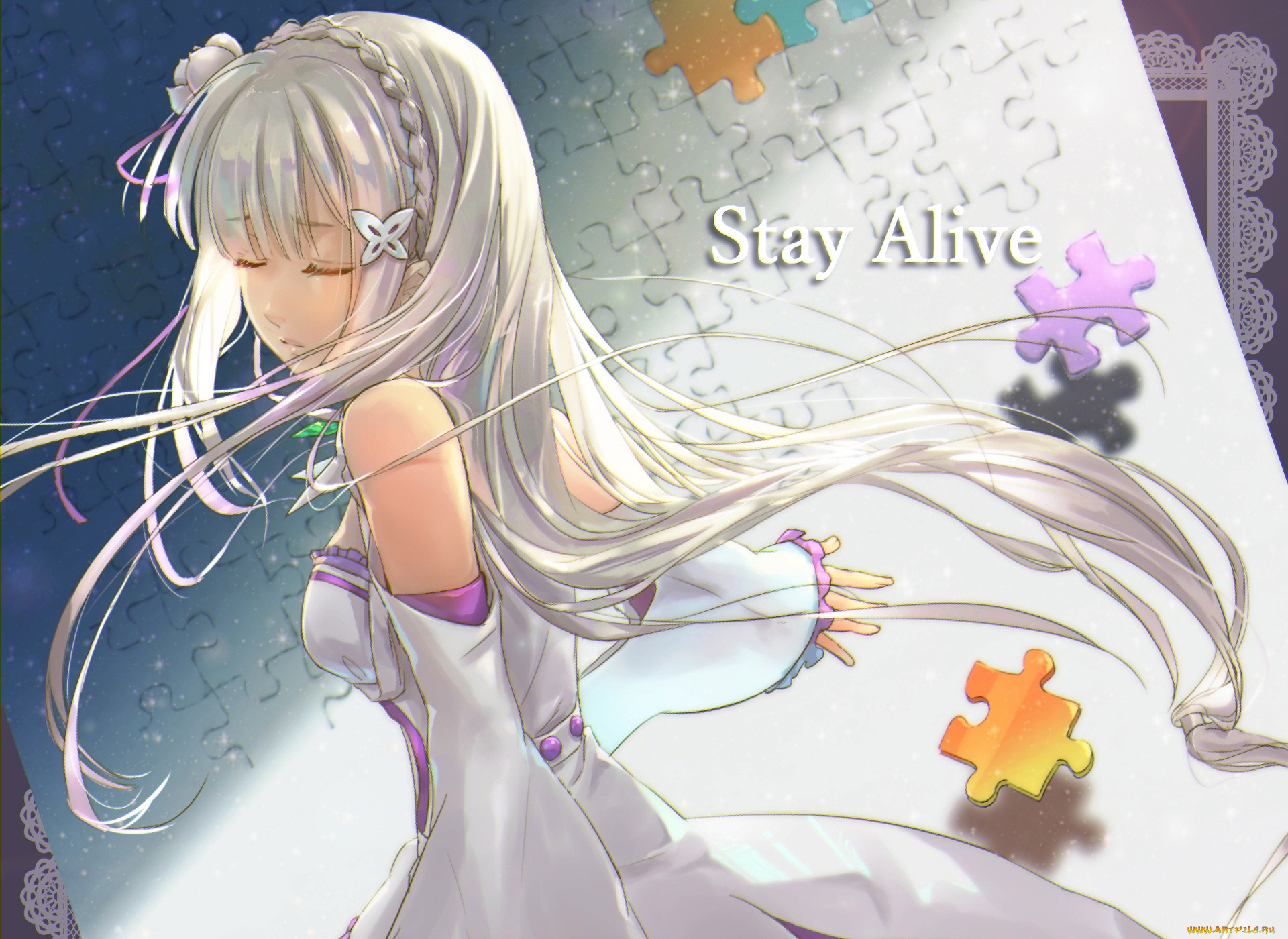 аниме, re, , zero, kara, hajimeru, isekai, seikatsu, эмилия