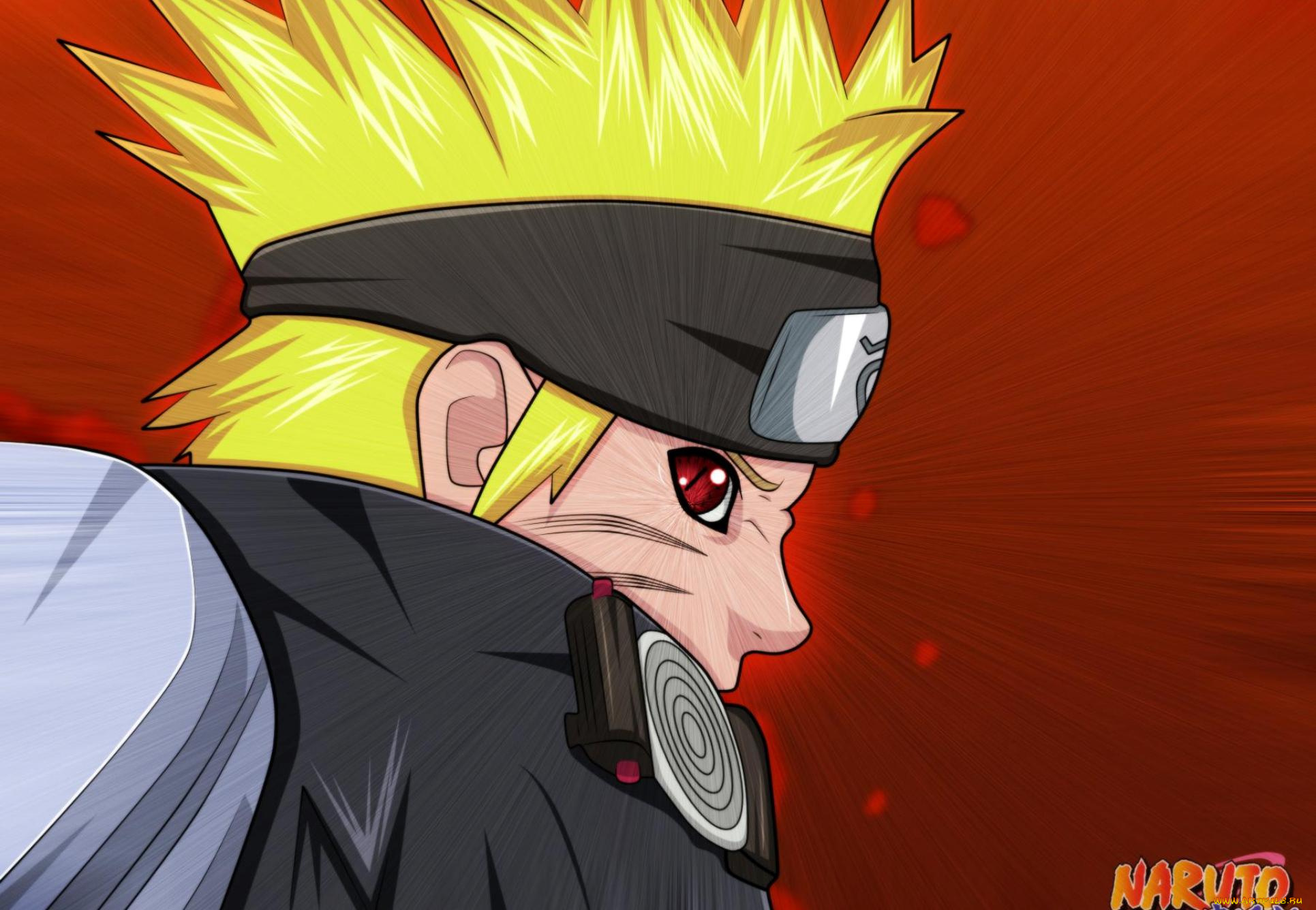 аниме, naruto, глаза, протектор, узумаки, наруто