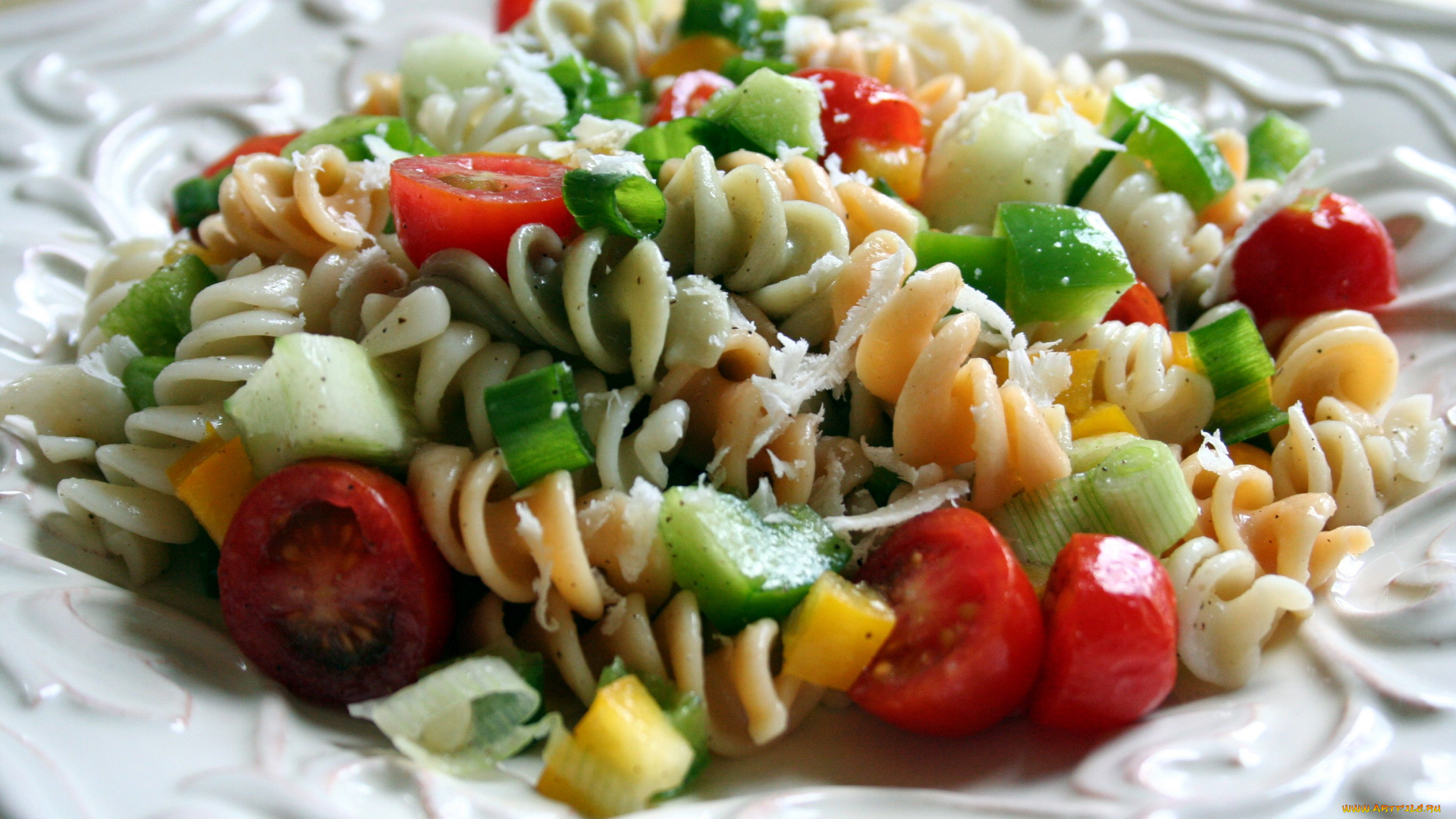 еда, макаронные, блюда, спиральки, макароны, паста