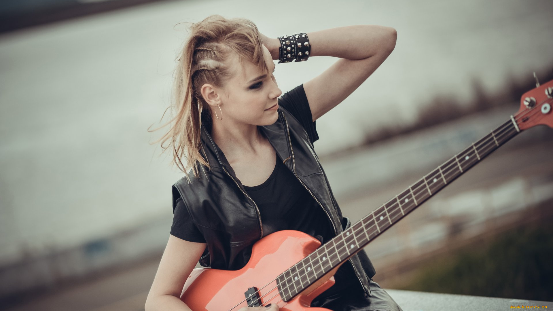 музыка, -другое, гитара, девушка