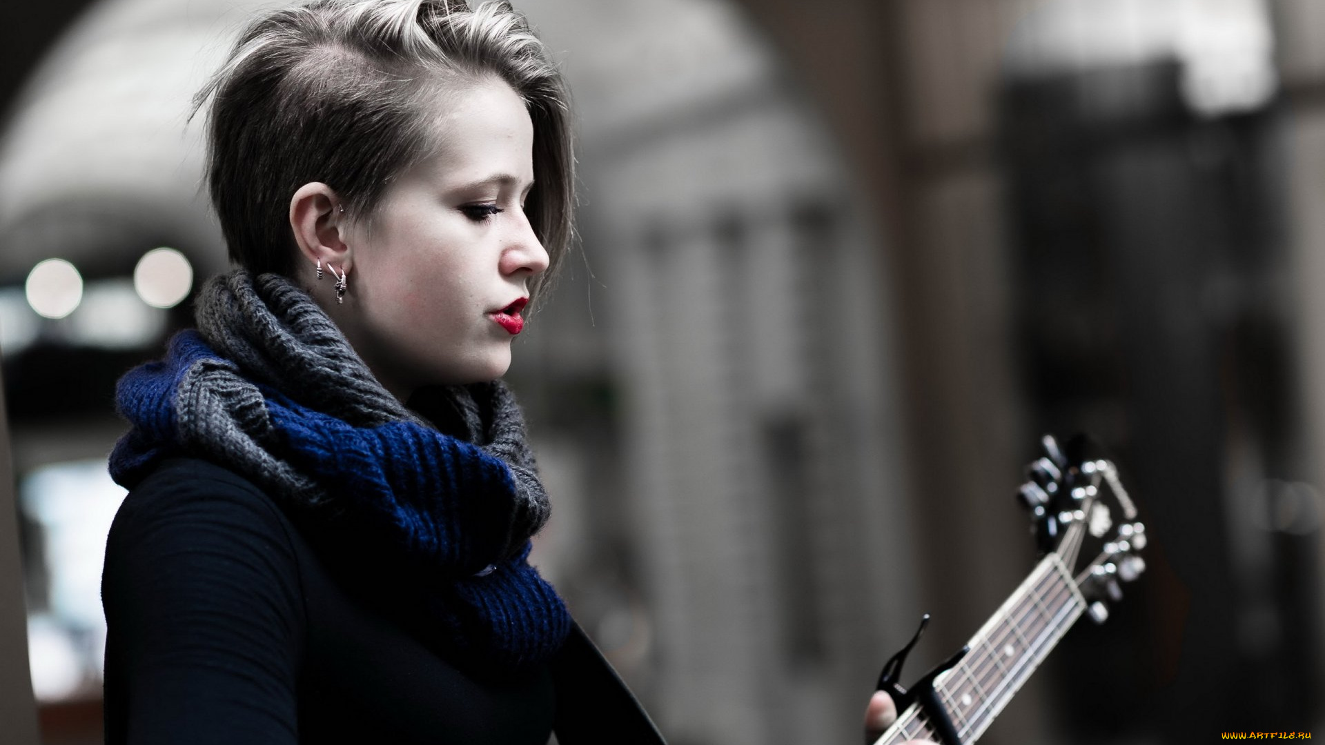 музыка, -другое, гитара, девушка